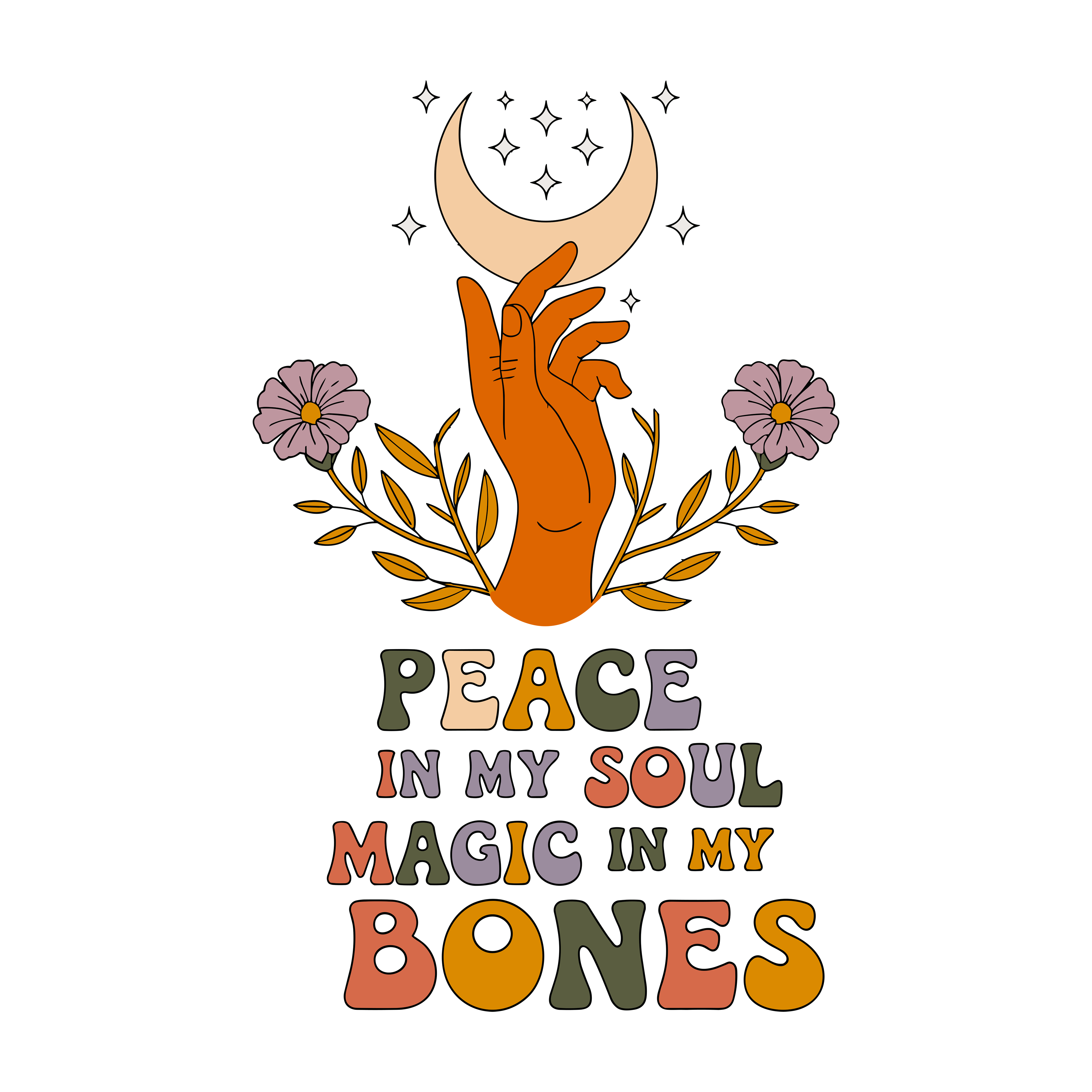 Peace And Magic Within DTF Transfer