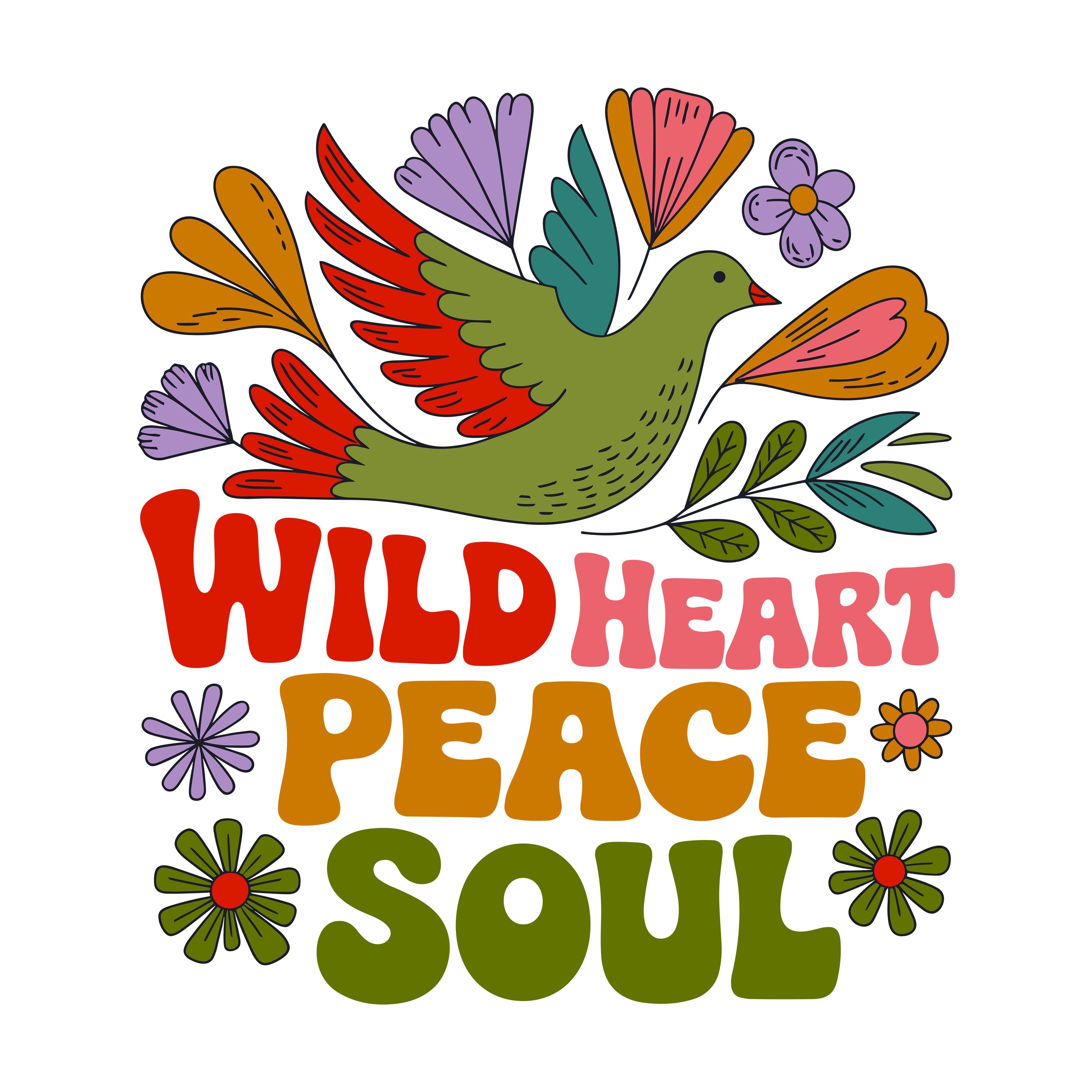 Wild Heart Peaceful Soul DTF Transfer