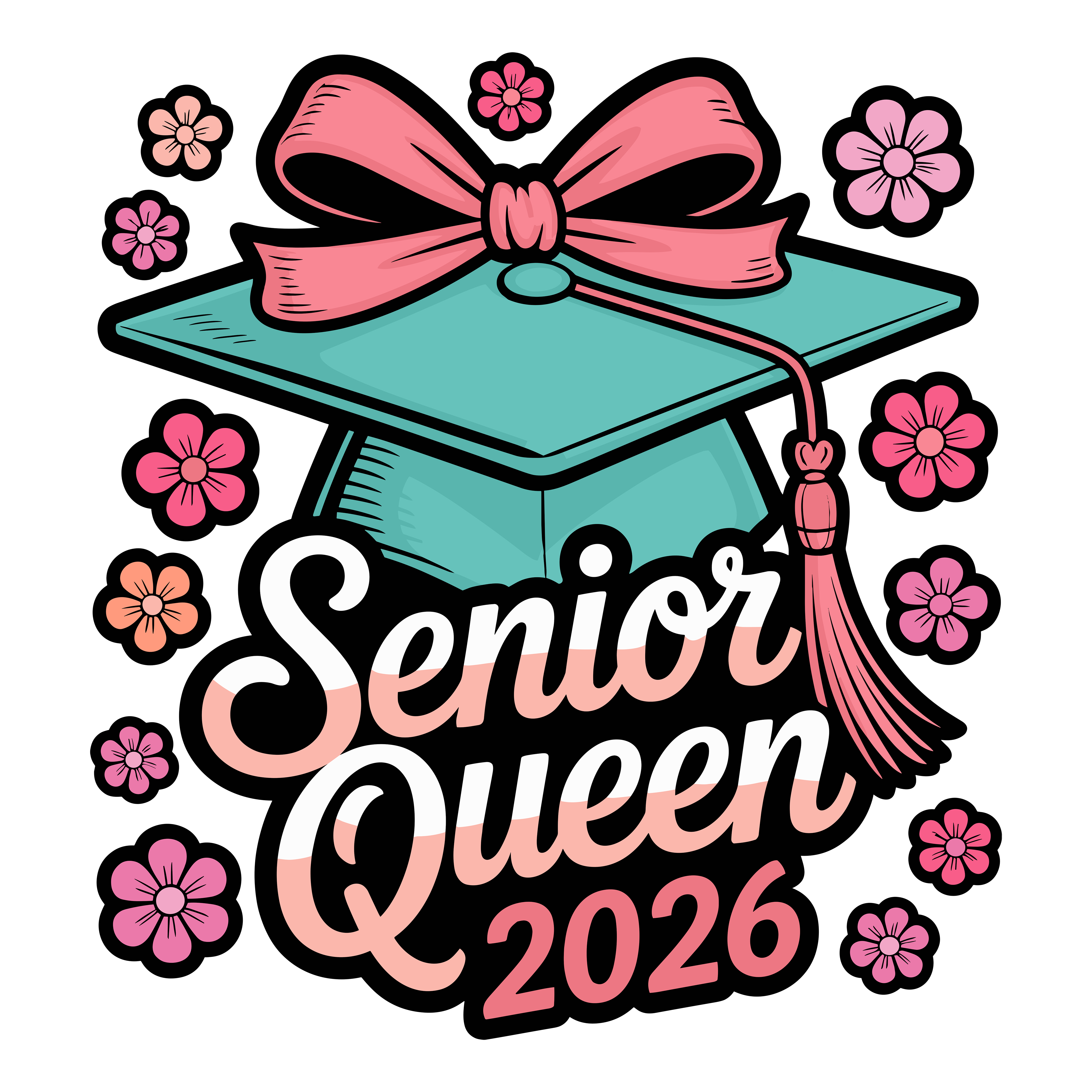 Senior Queen Graduation Celebration DTF Transfer