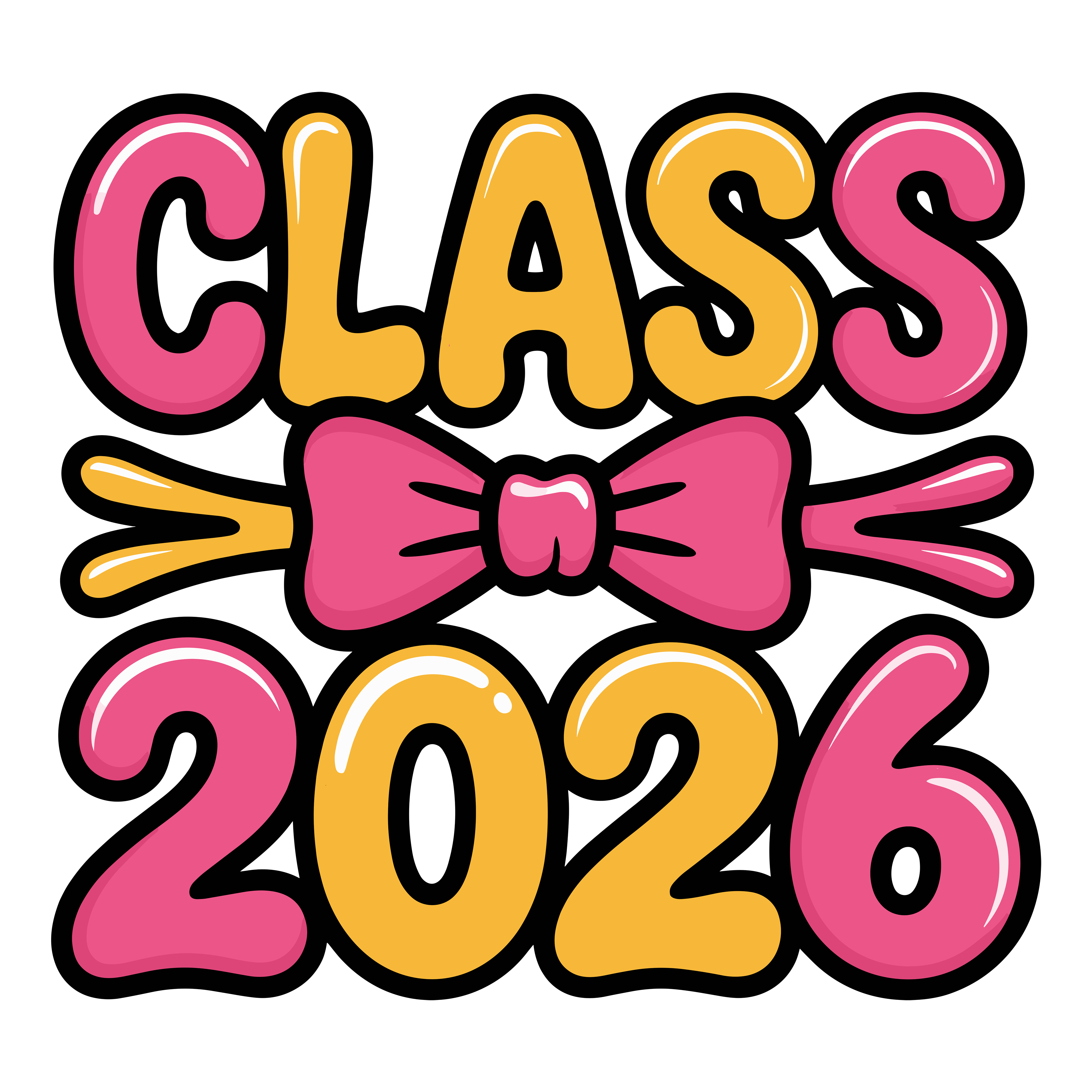 Class Graduation Bow Design DTF Transfer