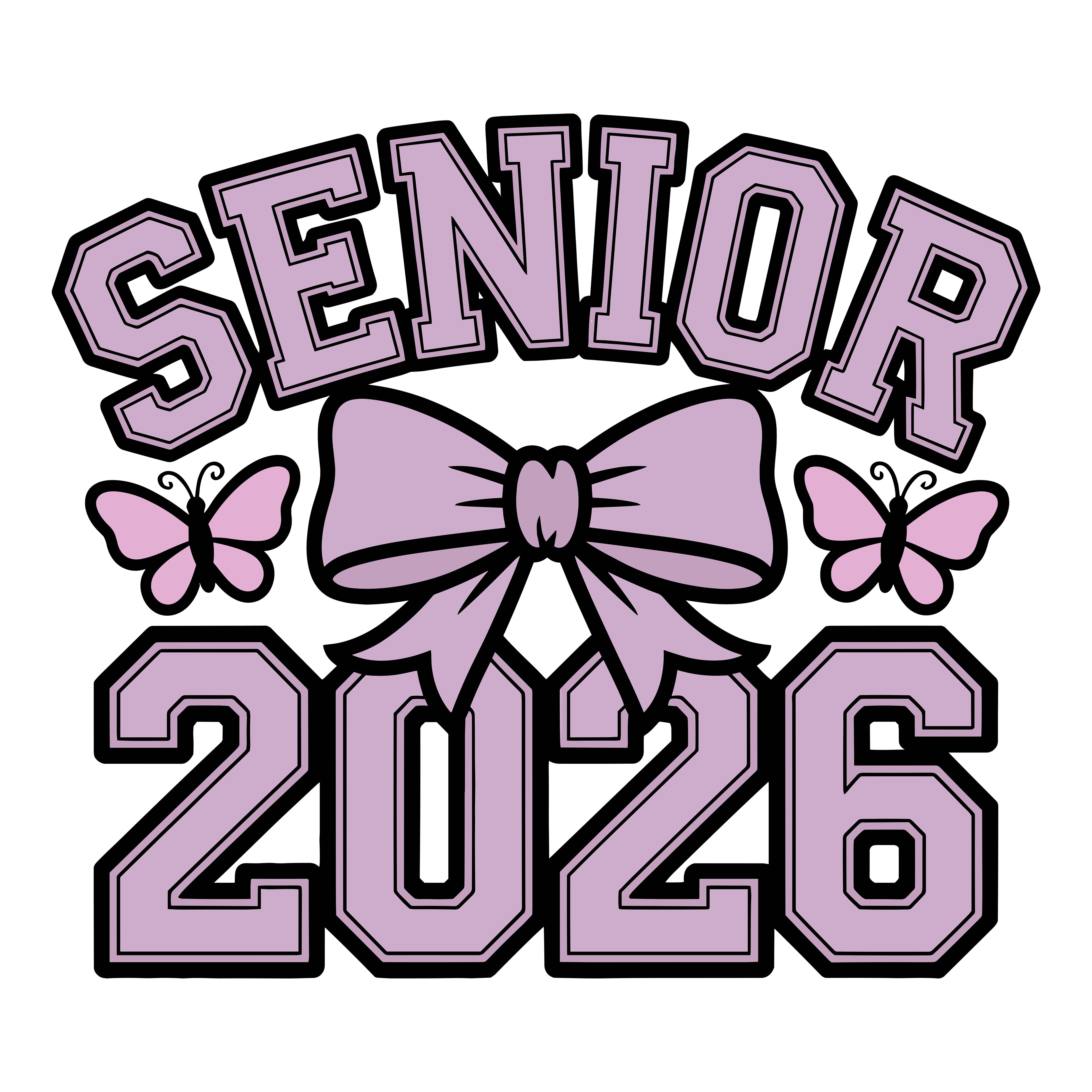 Senior Graduation Bow Design DTF Transfer
