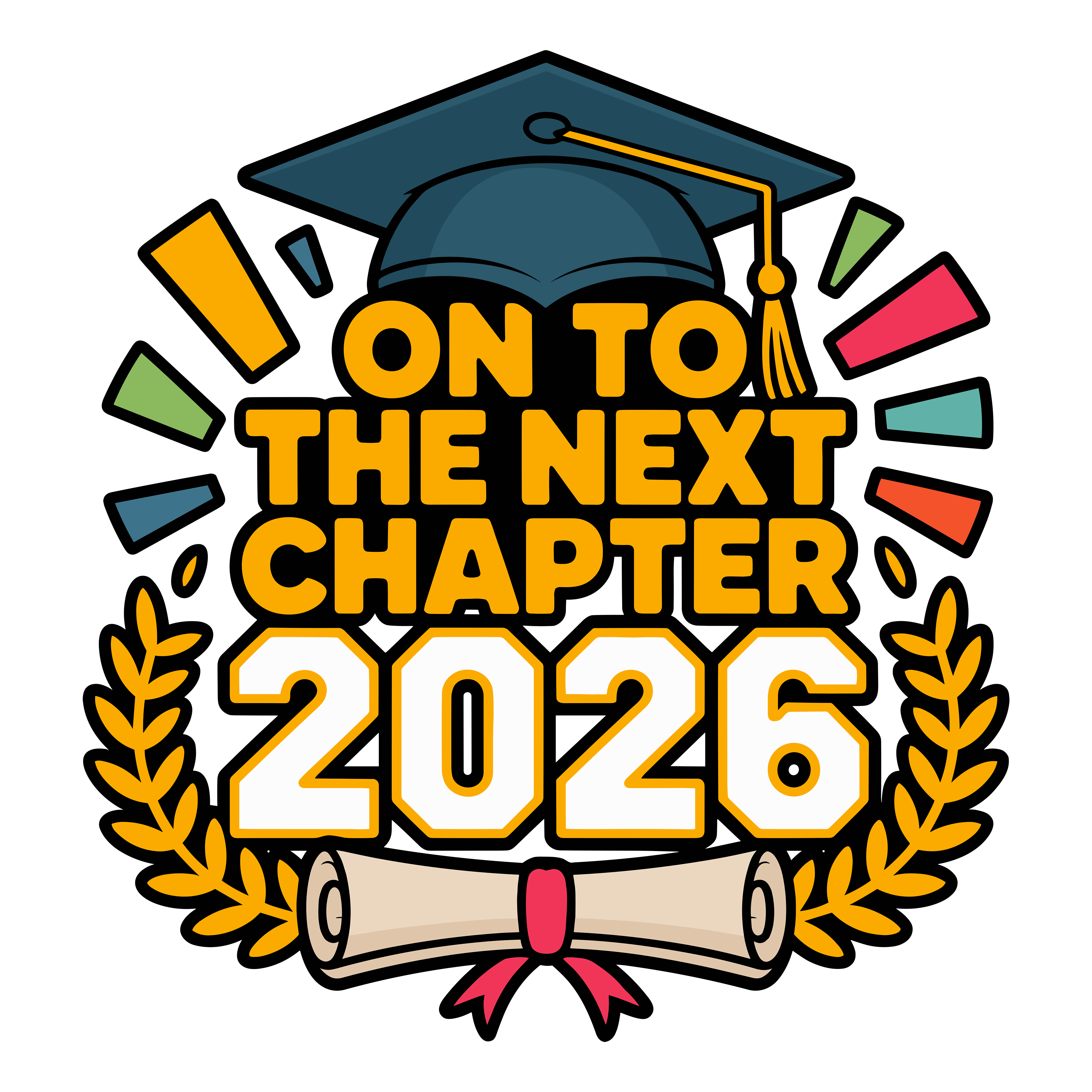 Next Chapter Graduation Celebration DTF Transfer