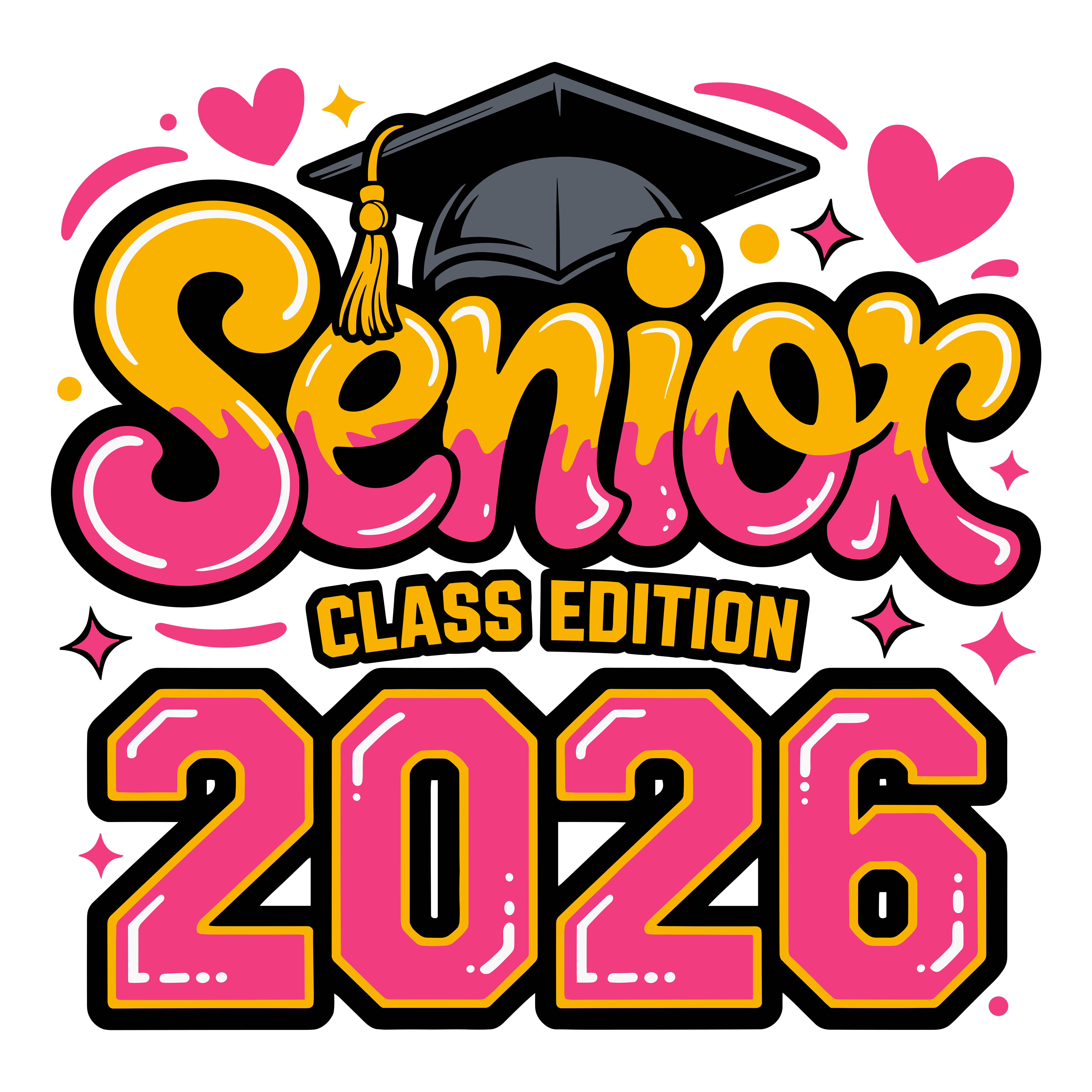 Pink Senior Class Edition DTF Transfer