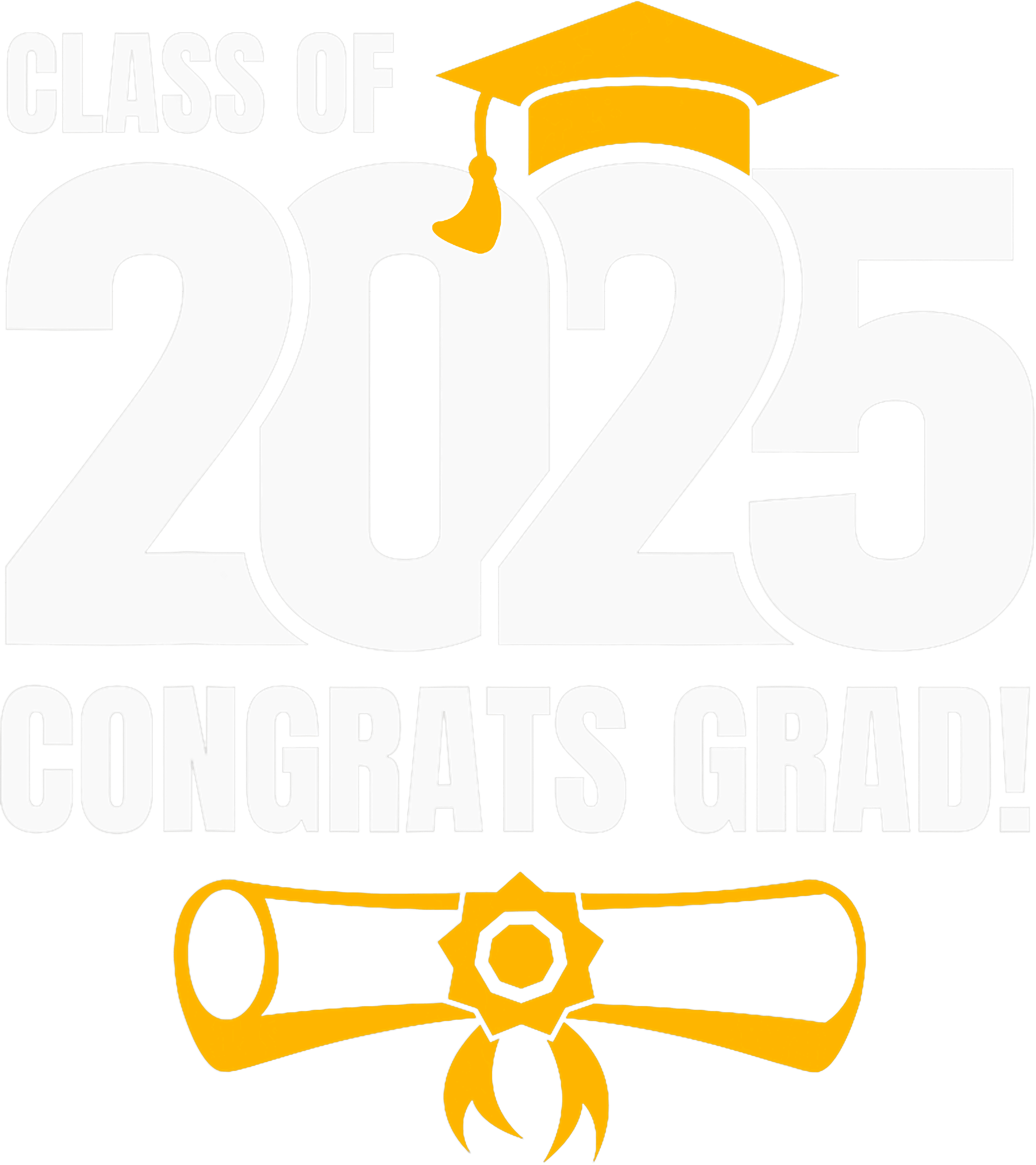 Class Of 2025 Congrats Grad Graduation DTF Transfer