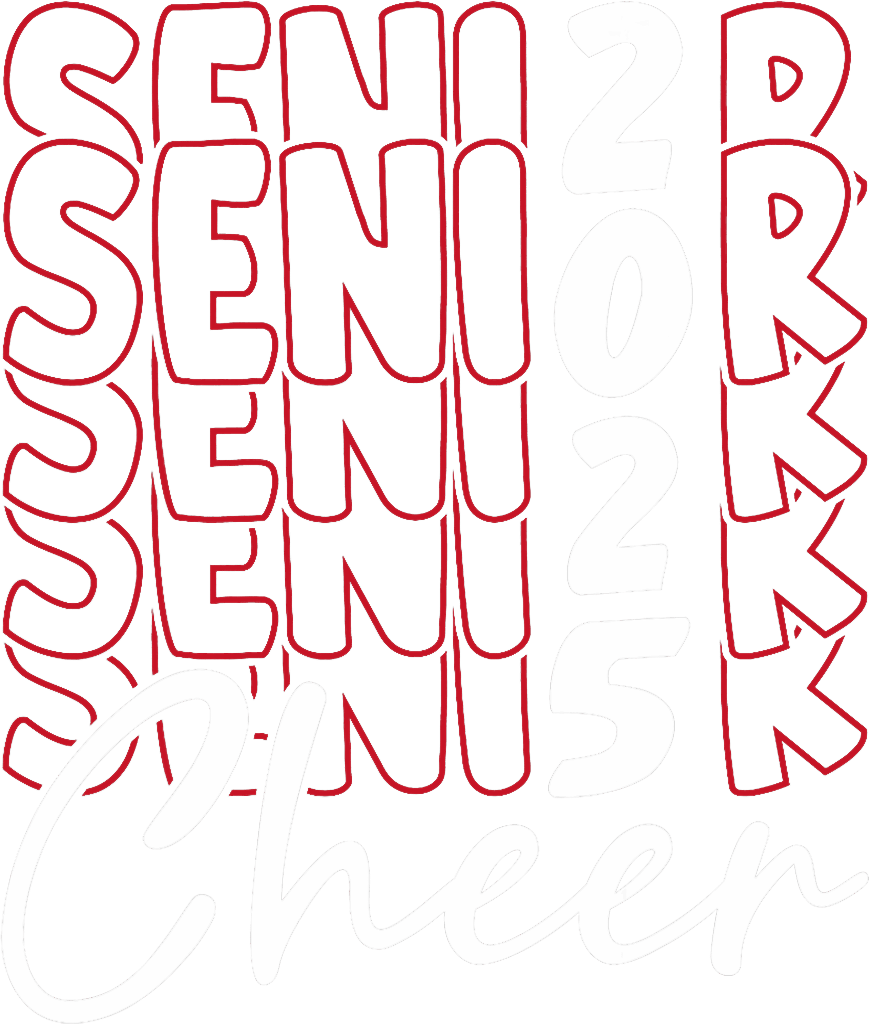 Senior 2025 Cheer DTF Transfer