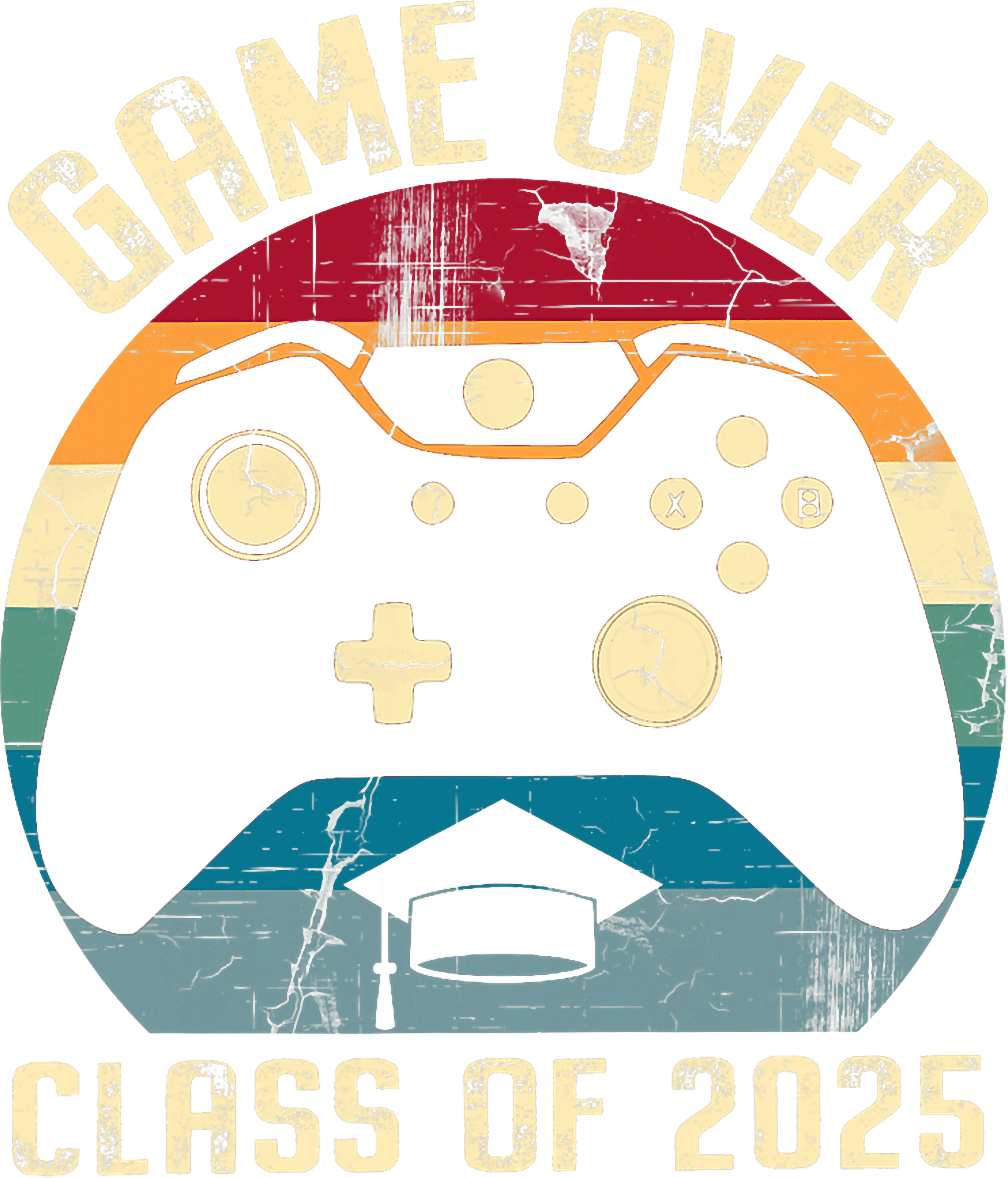 Game Over Class Of 2025 Graduation DTF Transfer