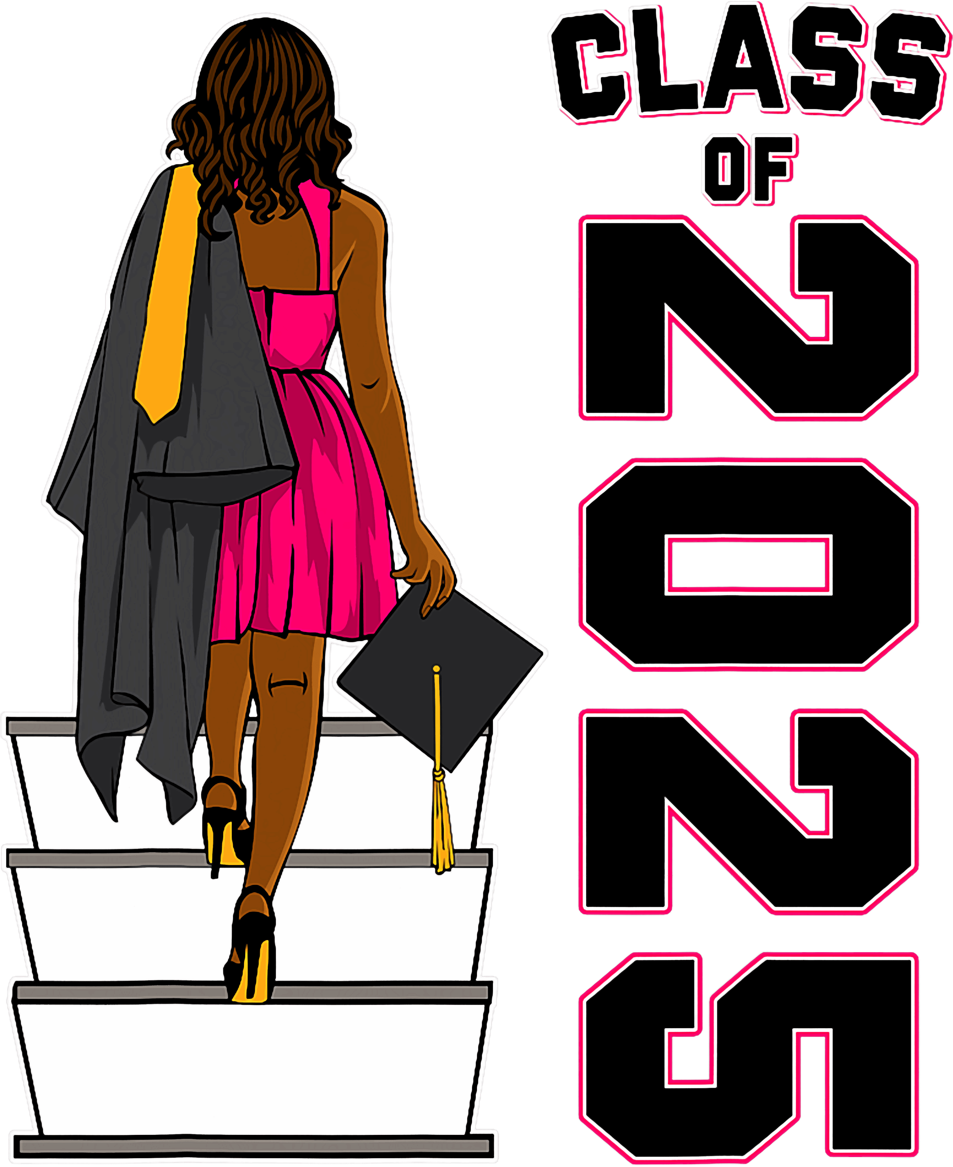 Class Of 2025 Graduate Girl DTF Transfer