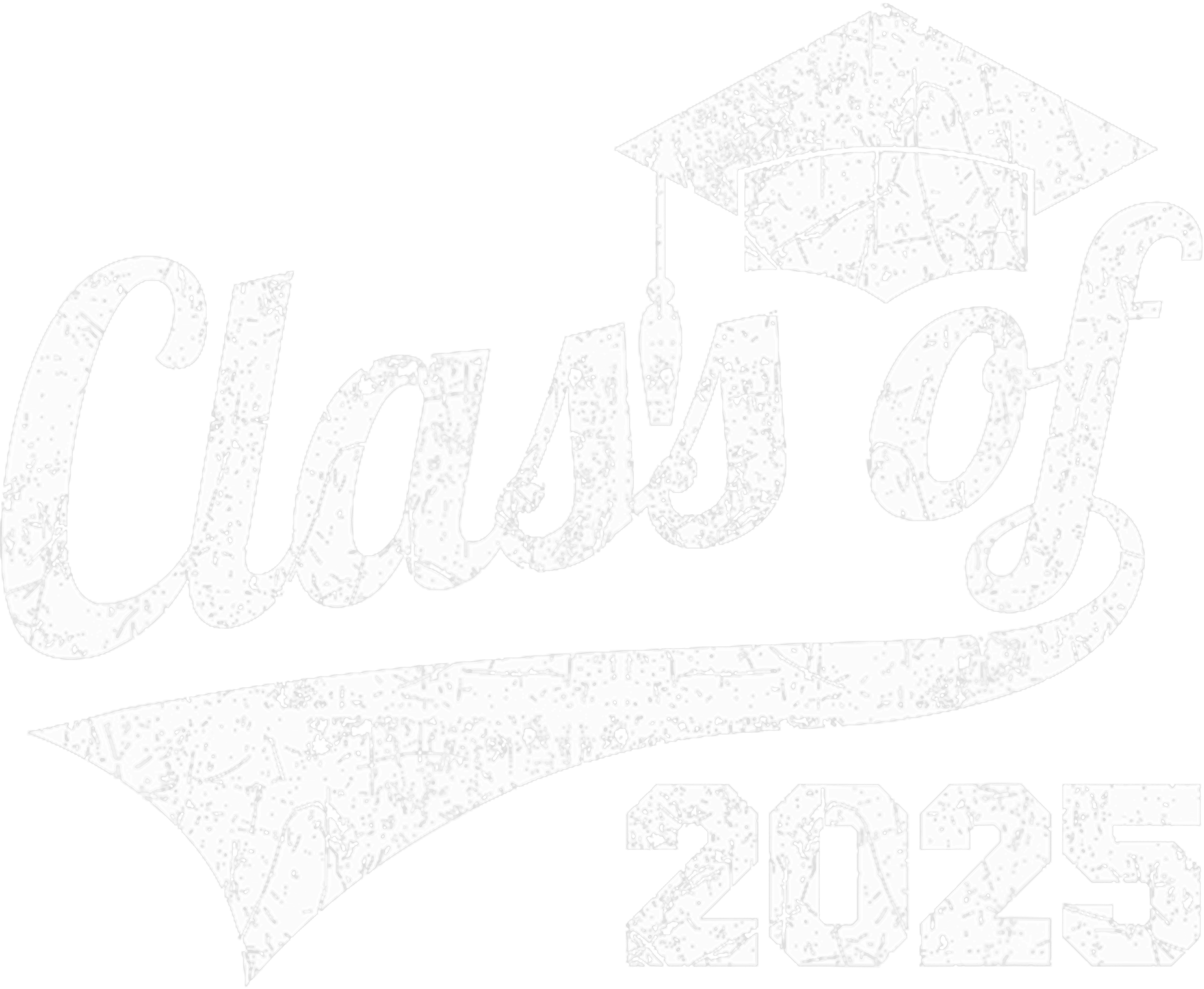 Class Of 2025 Distressed DTF Transfer