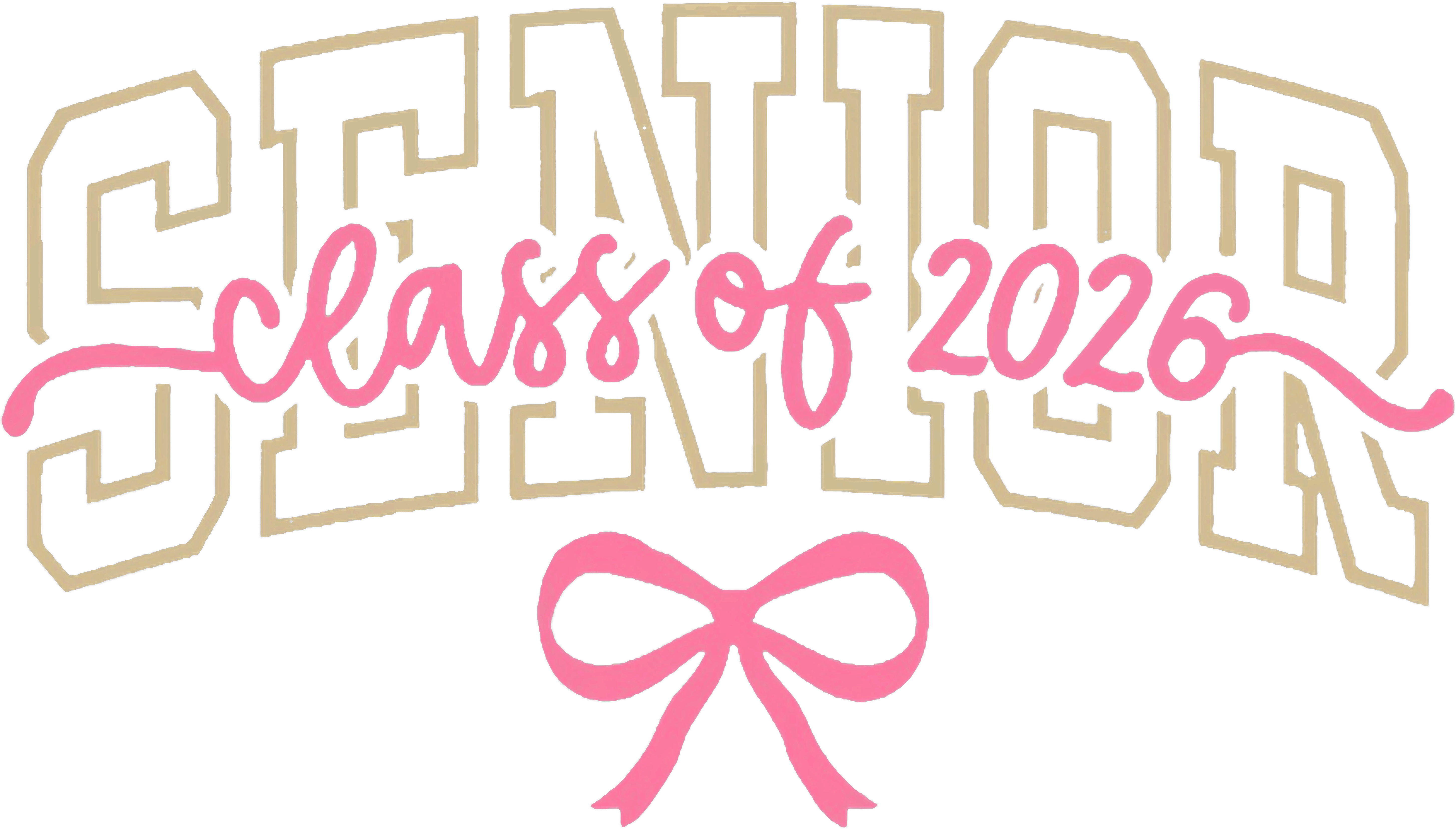 Senior Class Of 2026 Bow DTF Transfer