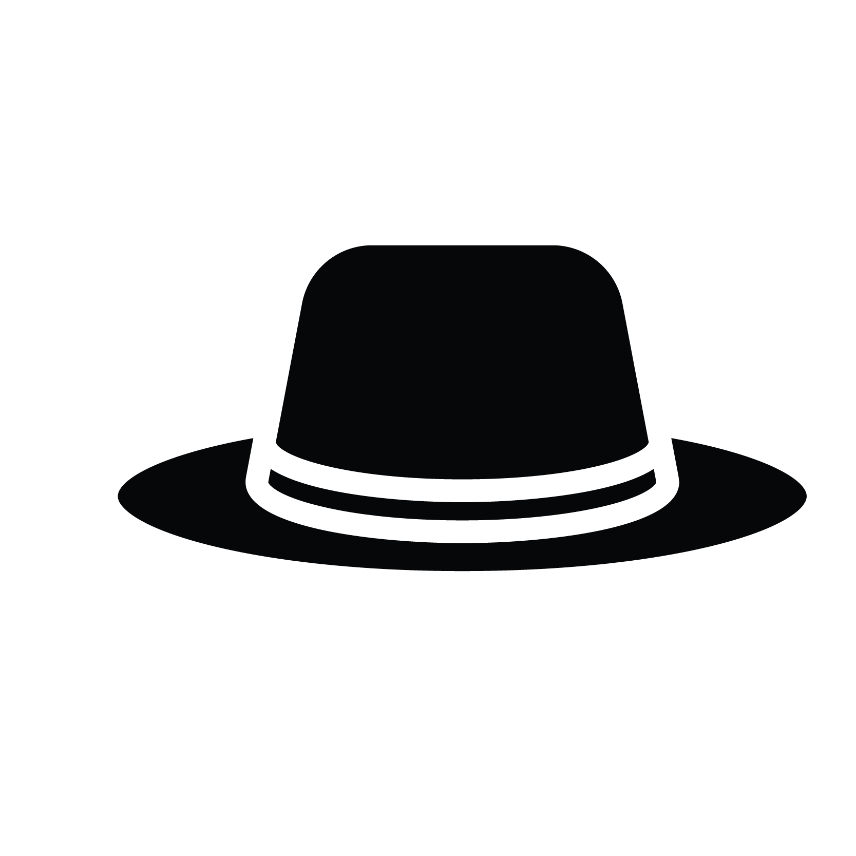 Classic Fedora Hat Silhouette DTF Transfer