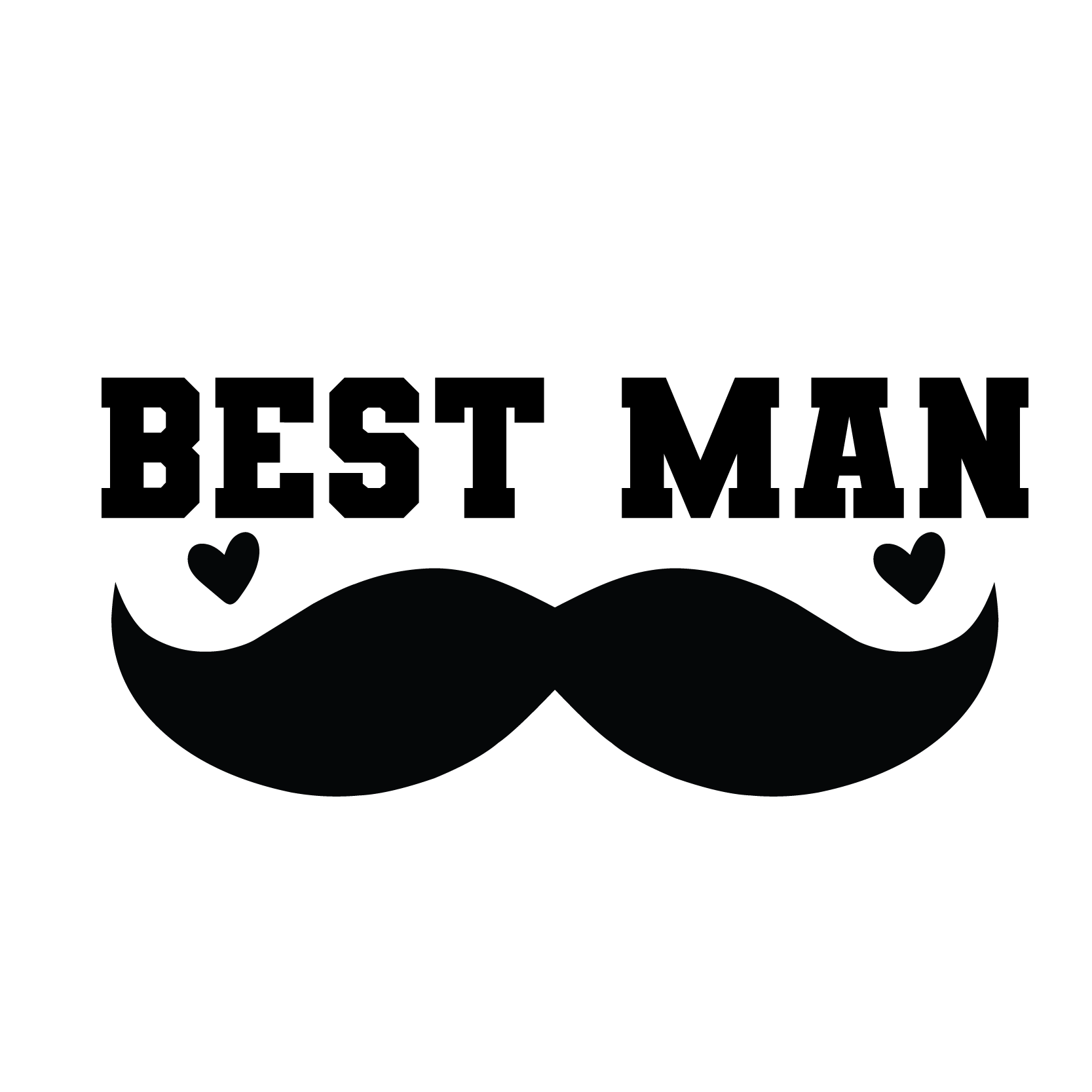 Best Man Mustache DTF Transfer
