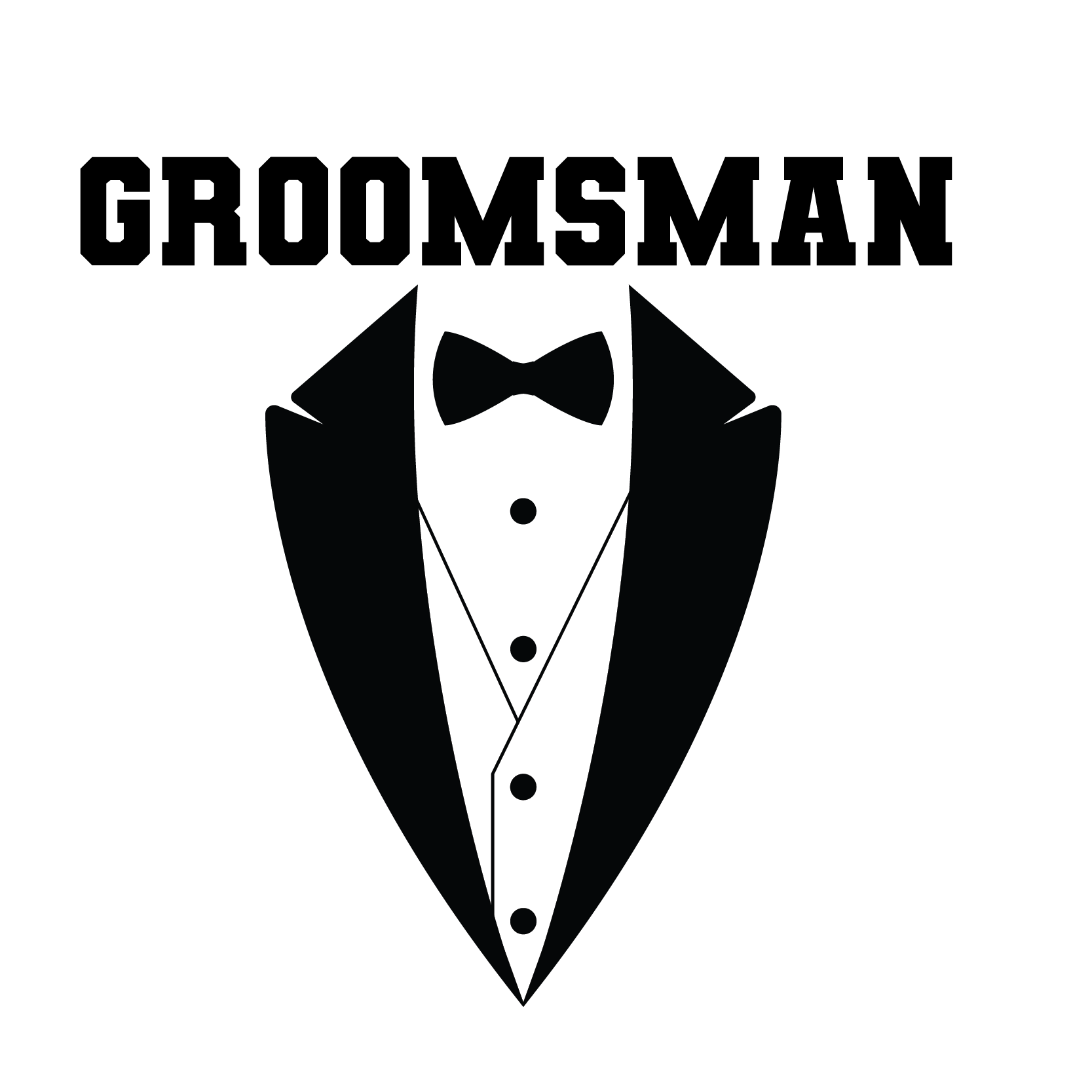 Groomsman Tuxedo DTF Transfer