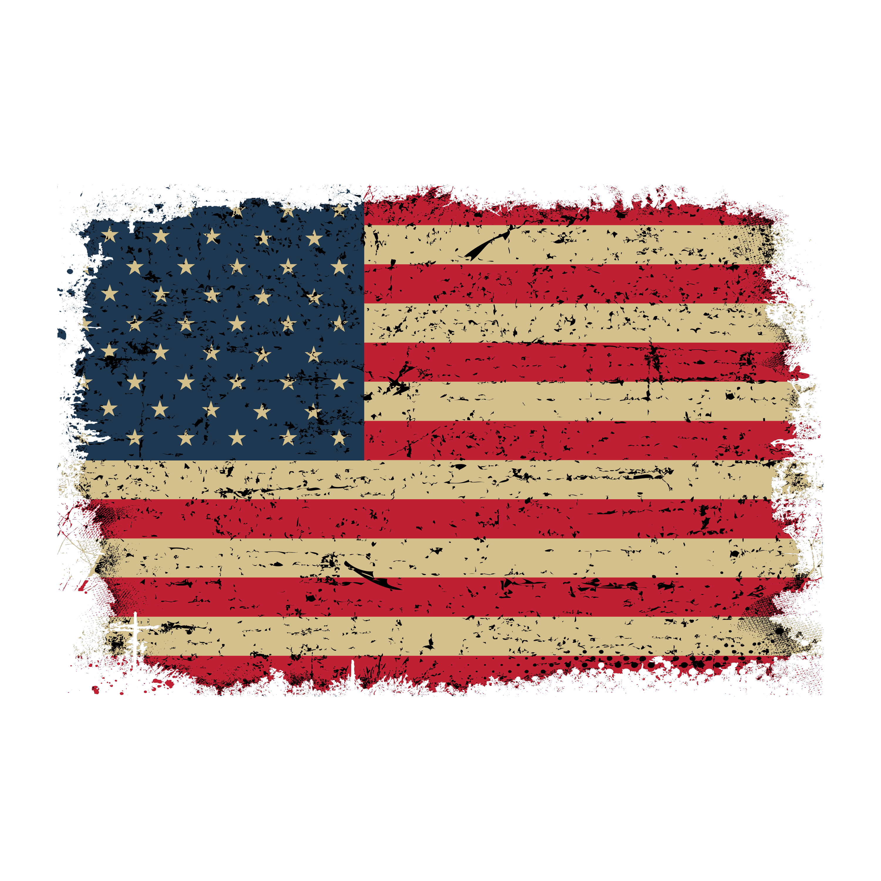 Vintage American Flag DTF Transfer