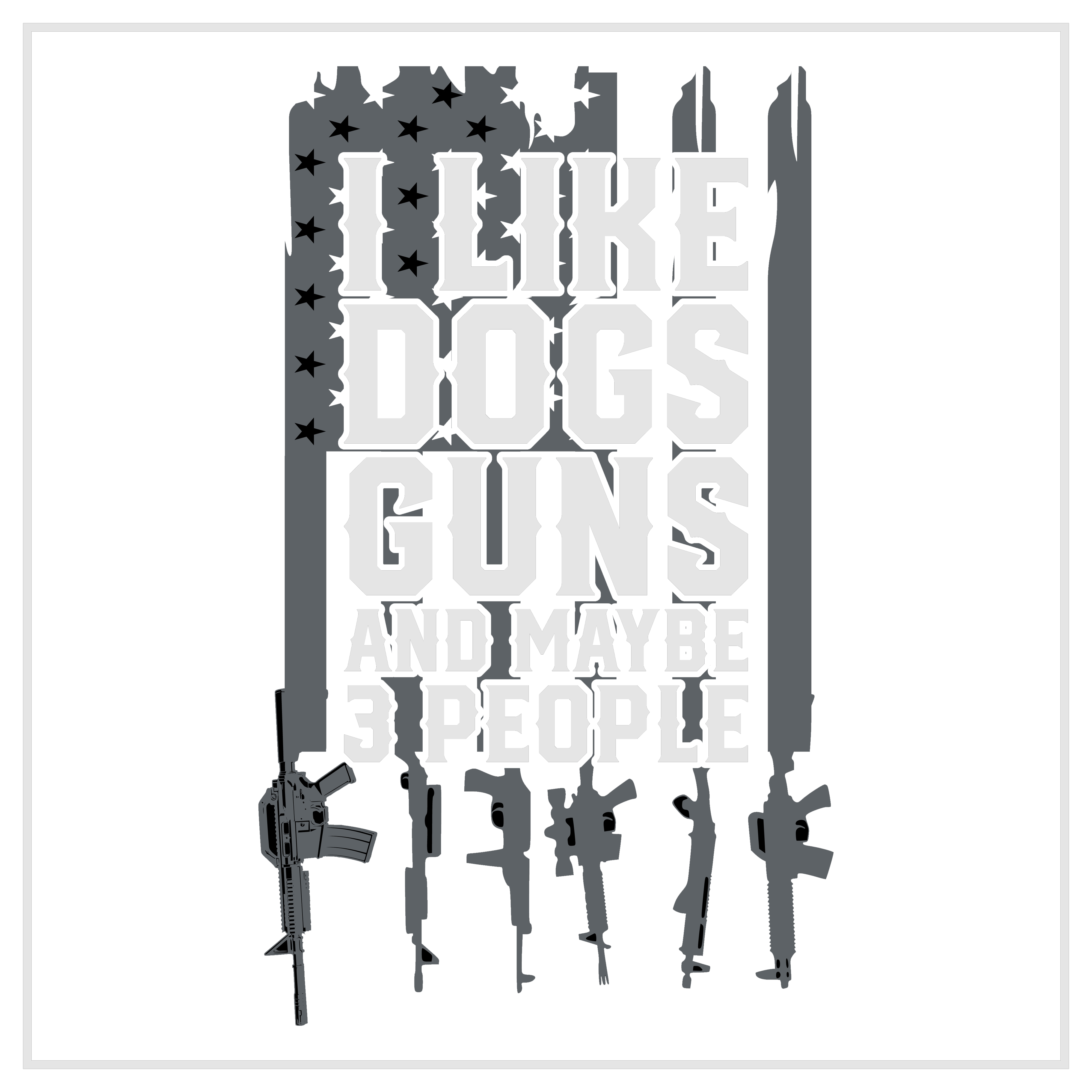 Dogs Guns And Good Company DTF Transfer