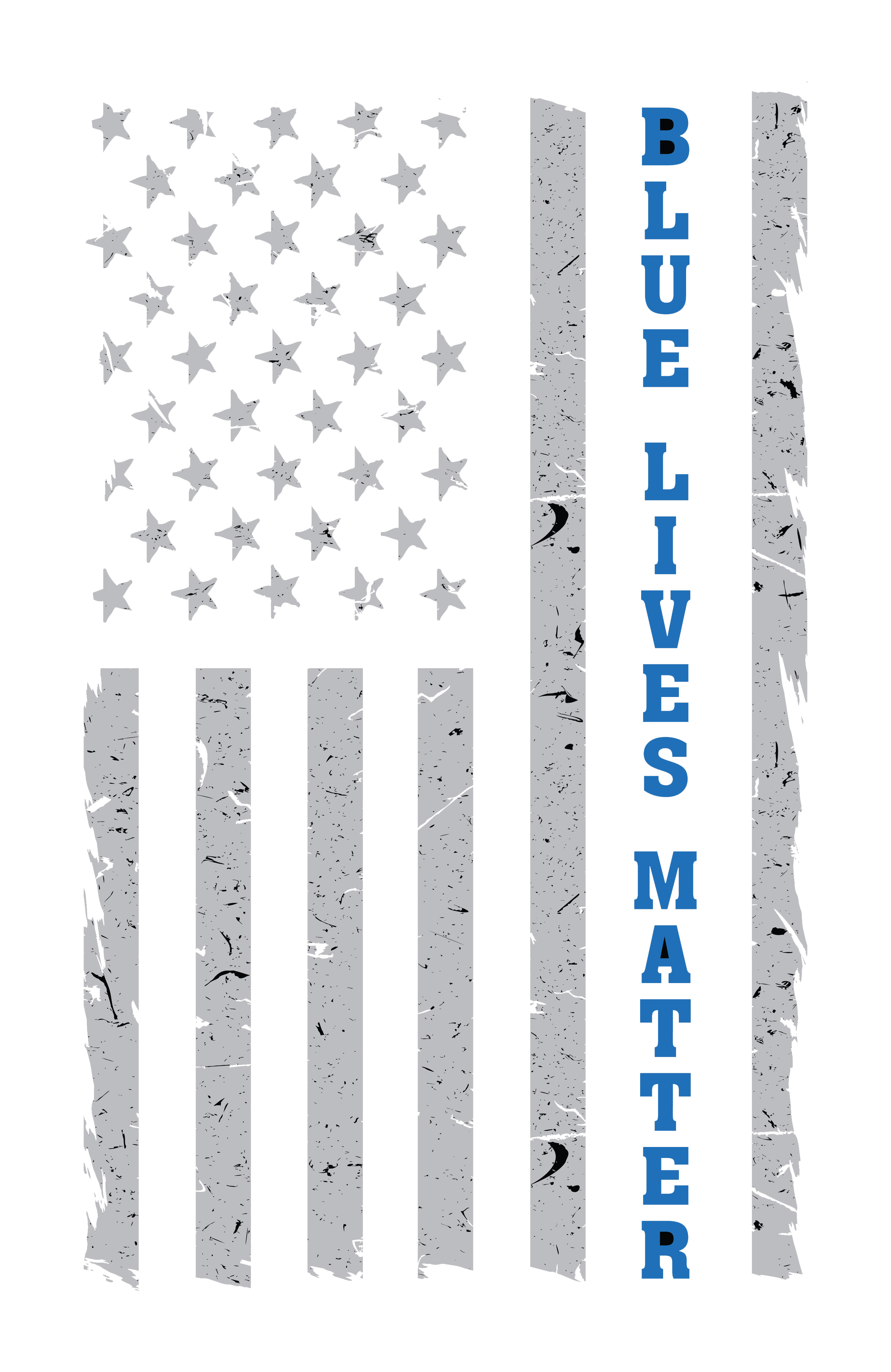 Blue Lives Matter American Flag DTF Transfer