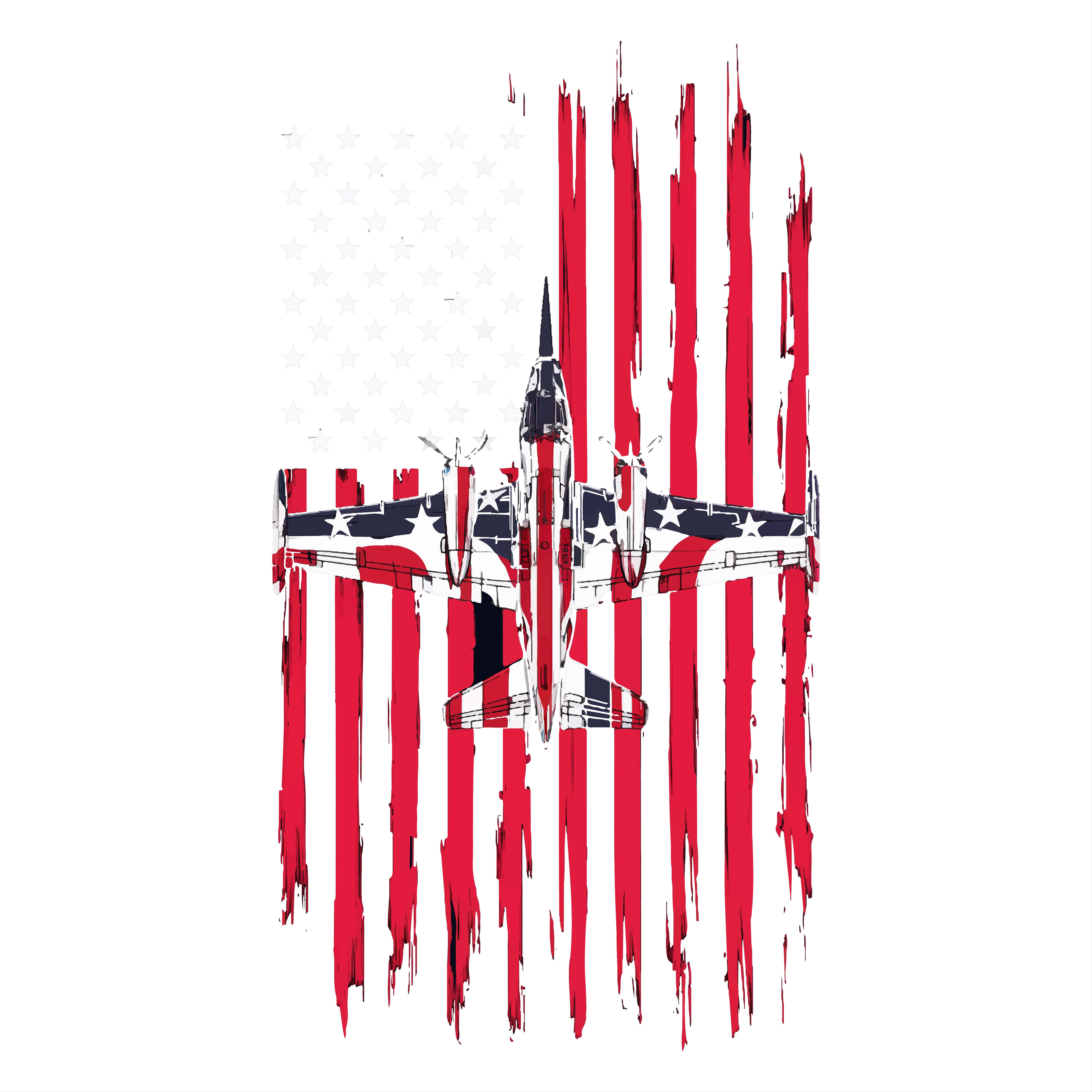 American Military Fighter Jet DTF Transfer