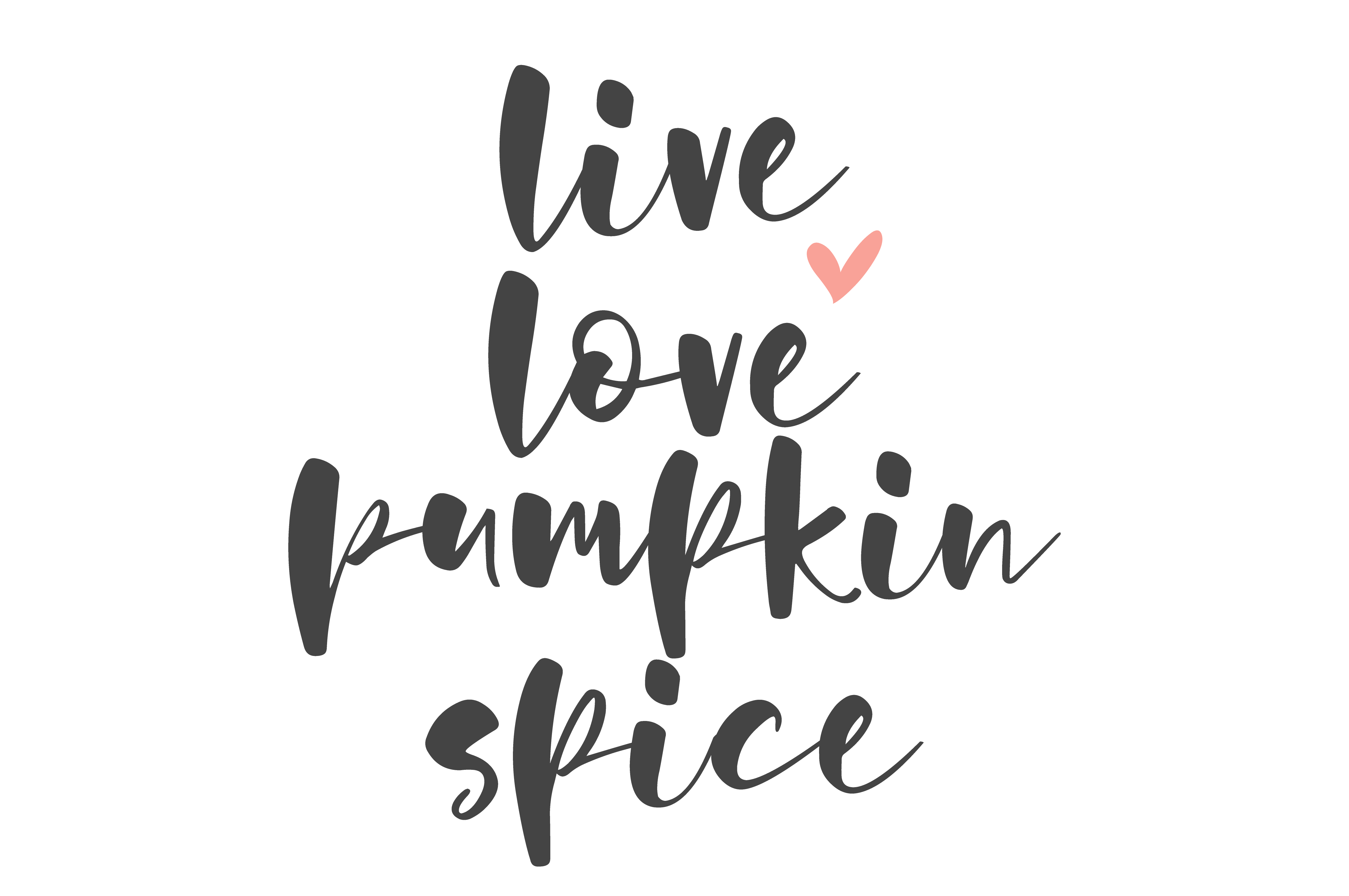 Live Love Pumpkin Spice Fall Typography DTF Transfer