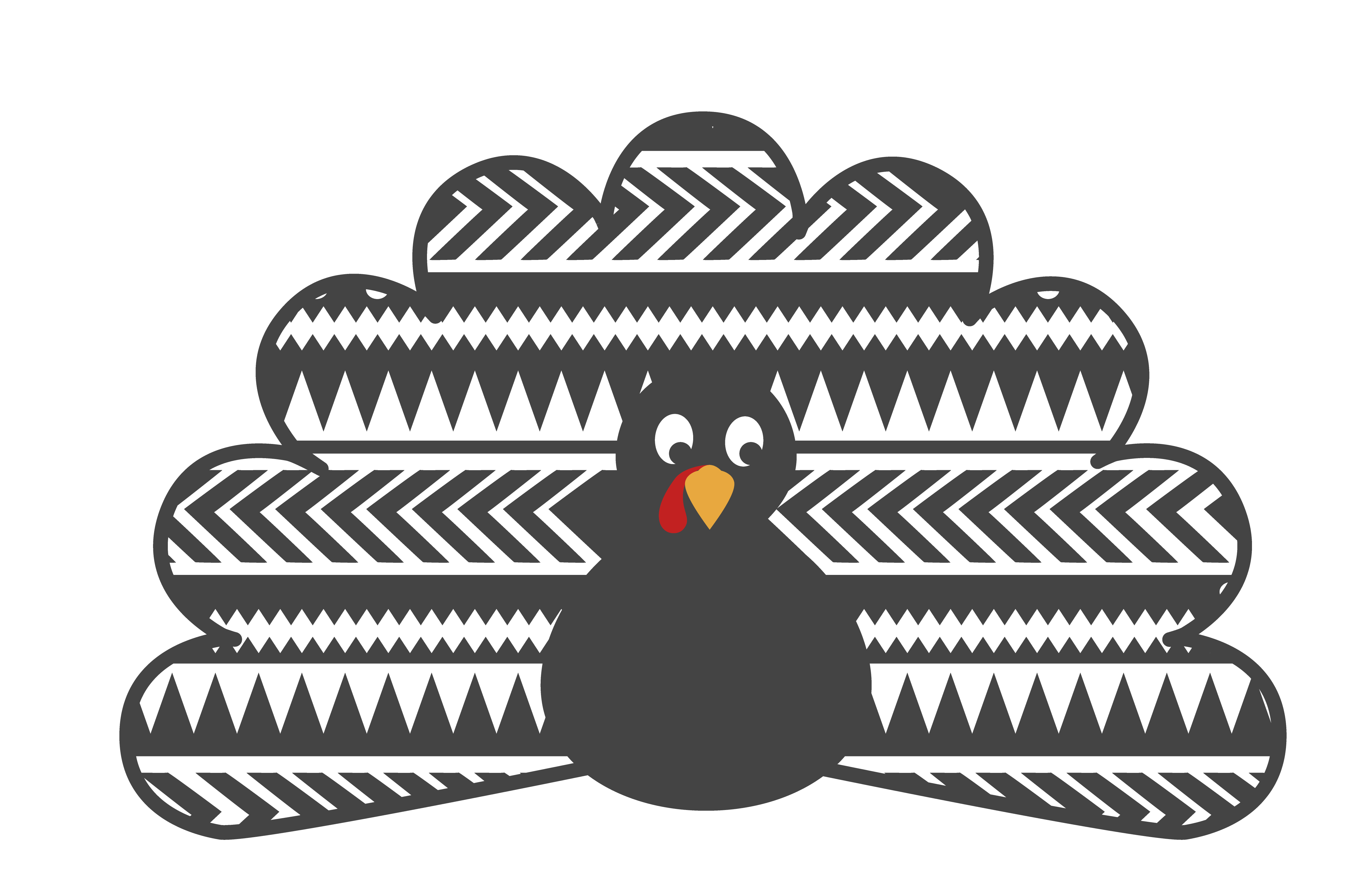 Thanksgiving Turkey Decorative Tribal DTF Transfer