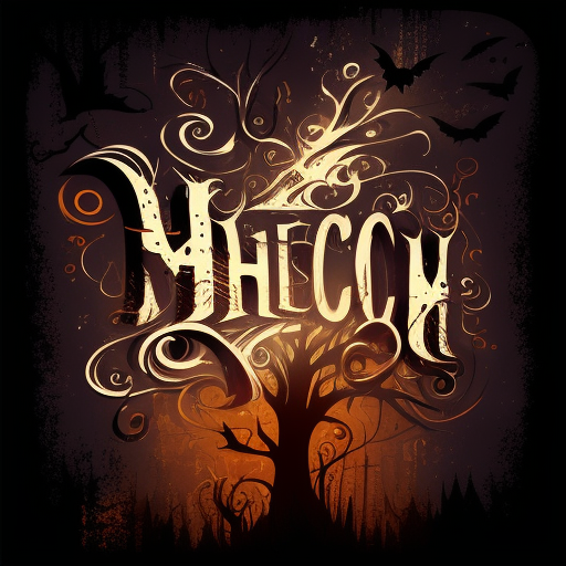 Shecq Halloween Gothic Typography Bat DTF Transfer