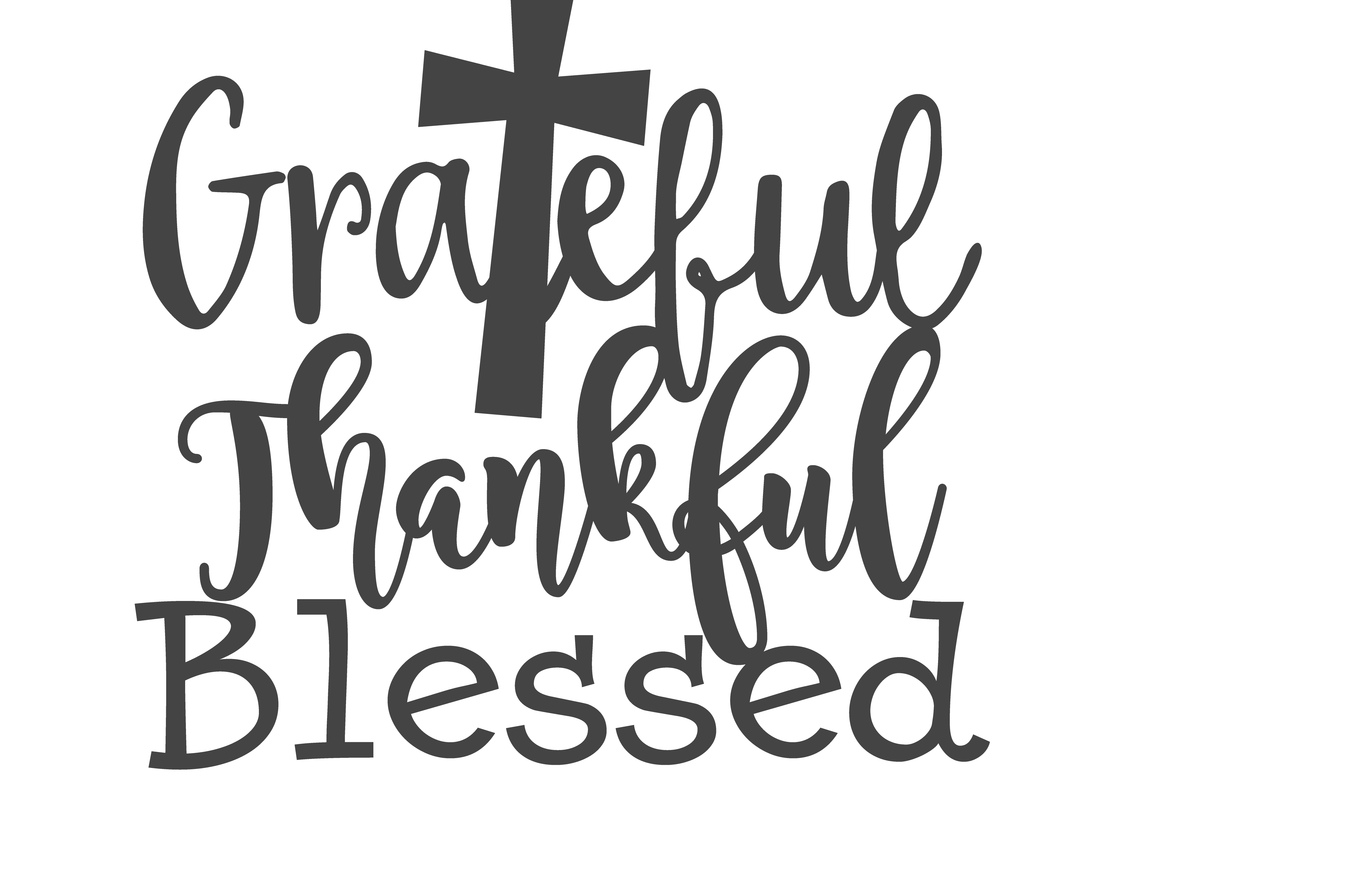 Grateful Thankful Blessed Christian DTF Transfer
