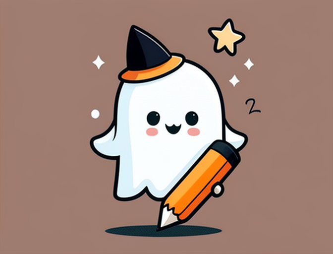Cute Kawaii Halloween Ghost Holding DTF Transfer