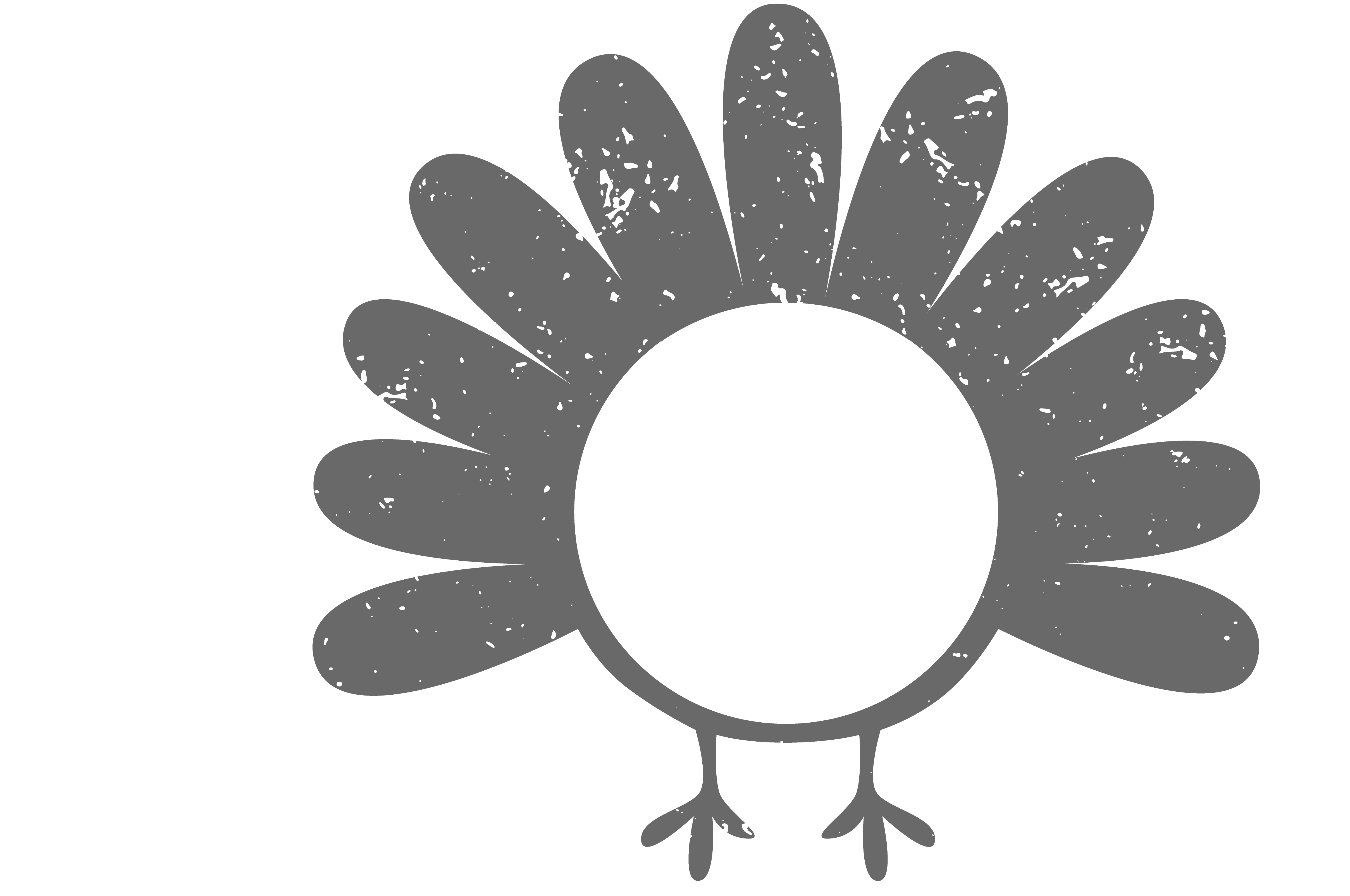 Distressed Turkey Silhouette DTF Transfer
