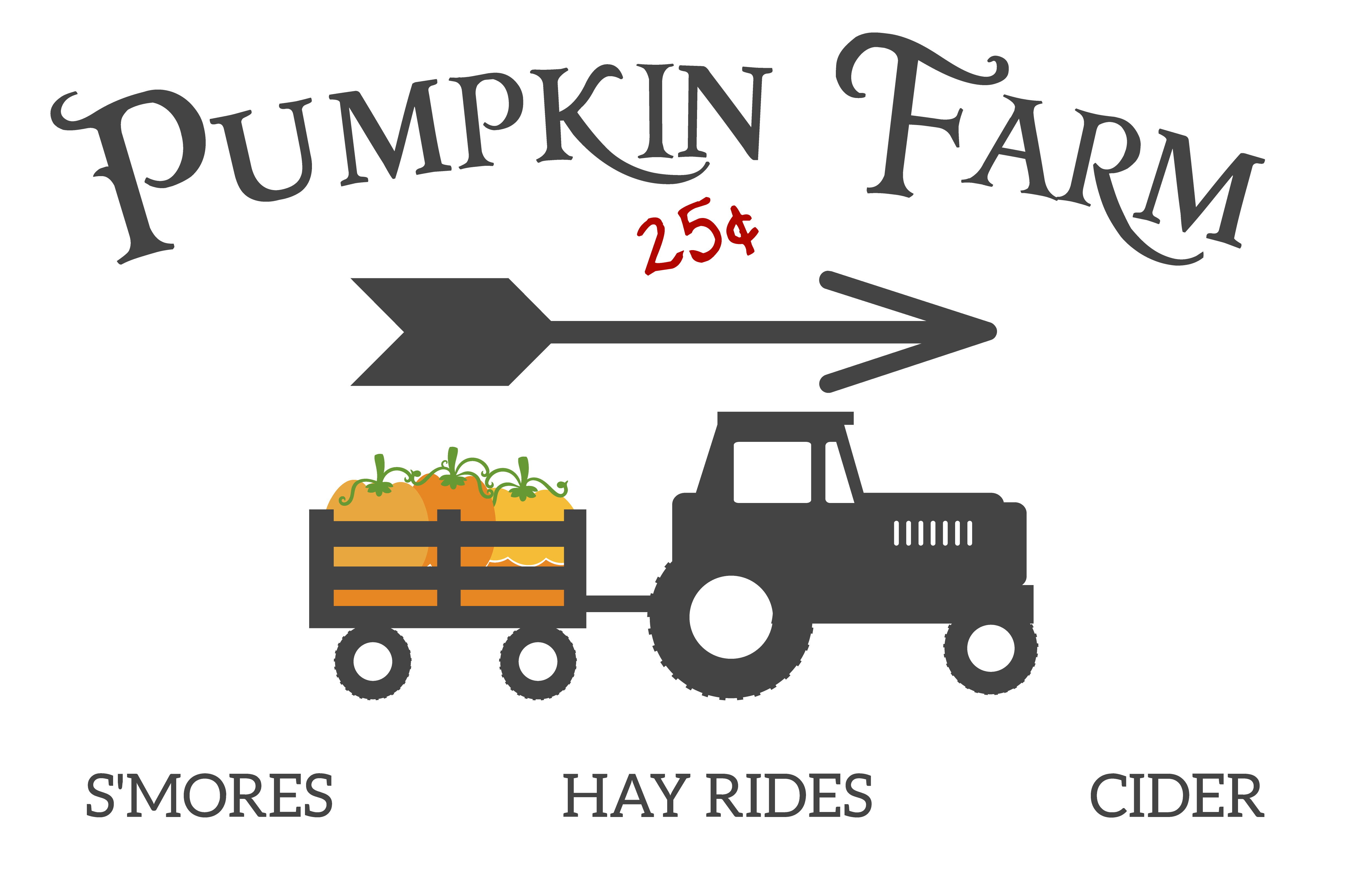 Pumpkin Farm Hayrides Cider Autumn DTF Transfer