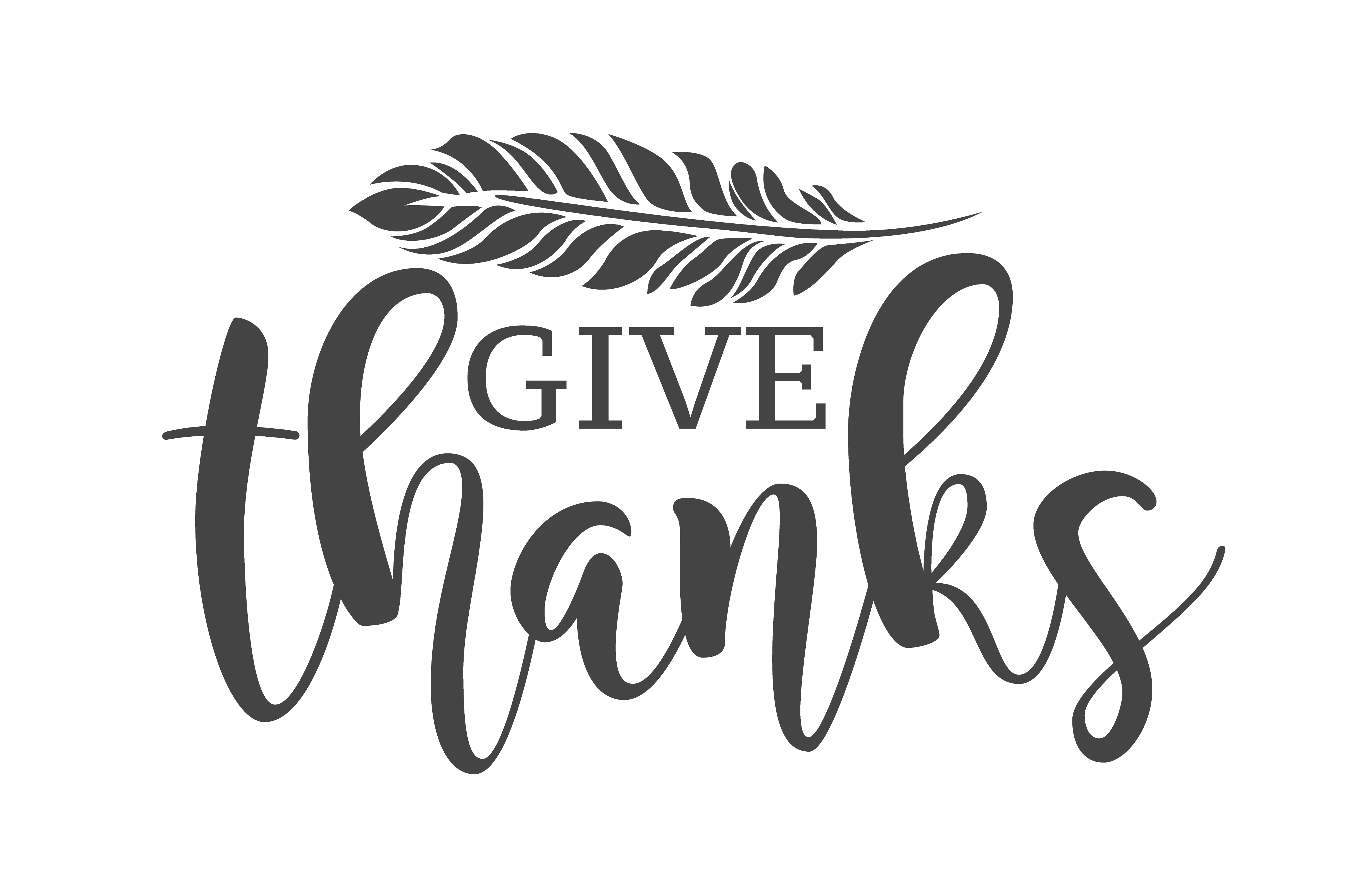 Give Thanks Thanksgiving Typography DTF Transfer