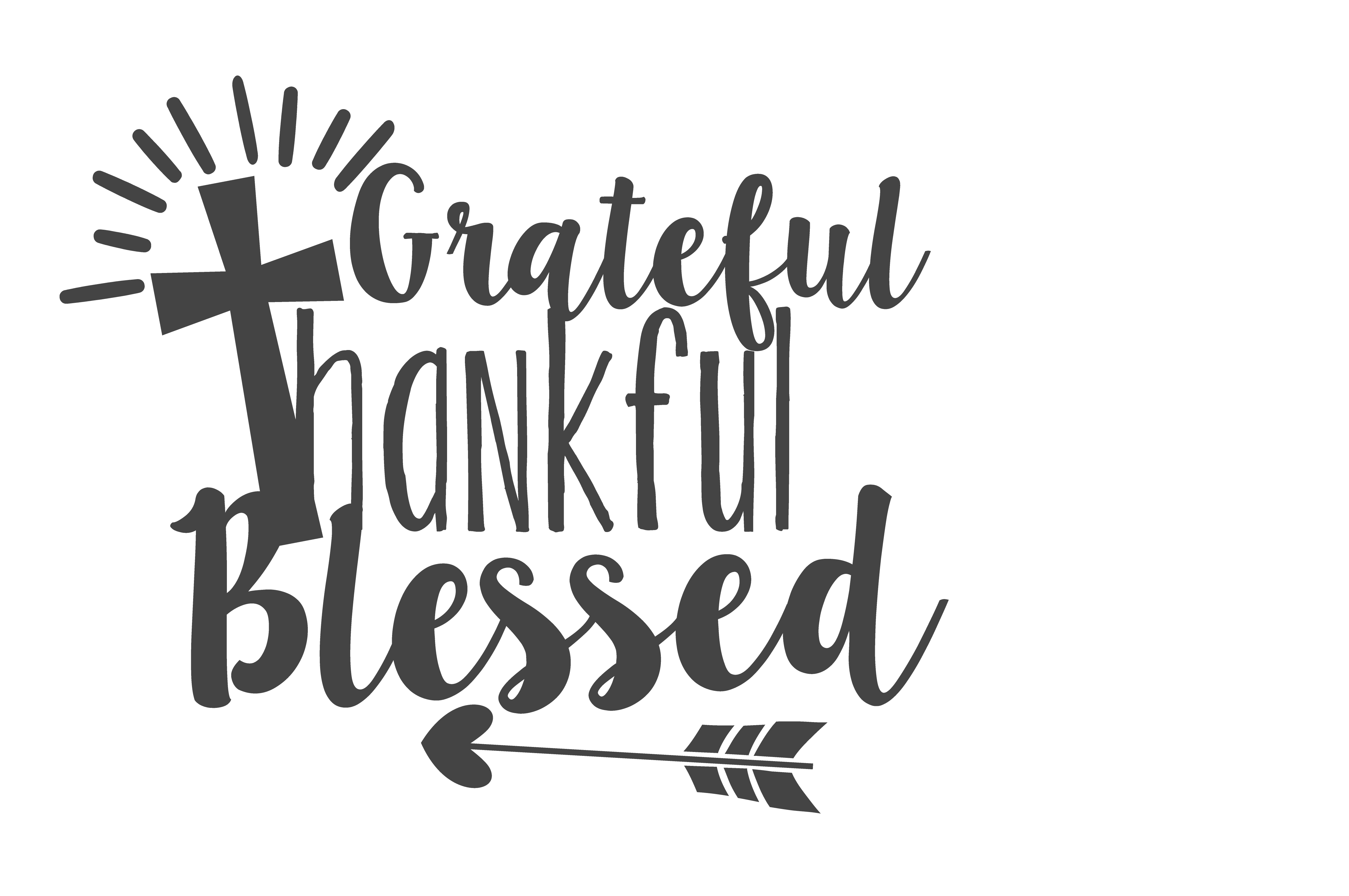 Grateful Thankful Blessed Christian DTF Transfer