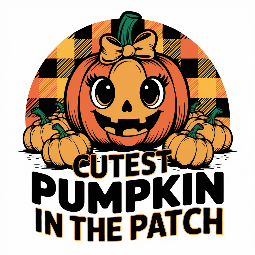 Cutest Pumpkin In The Patch Cute Halloween DTF Transfer