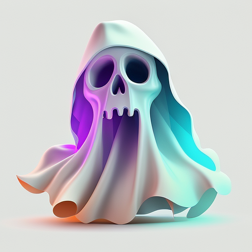 Cute Pastel Ghost Halloween Character DTF Transfer