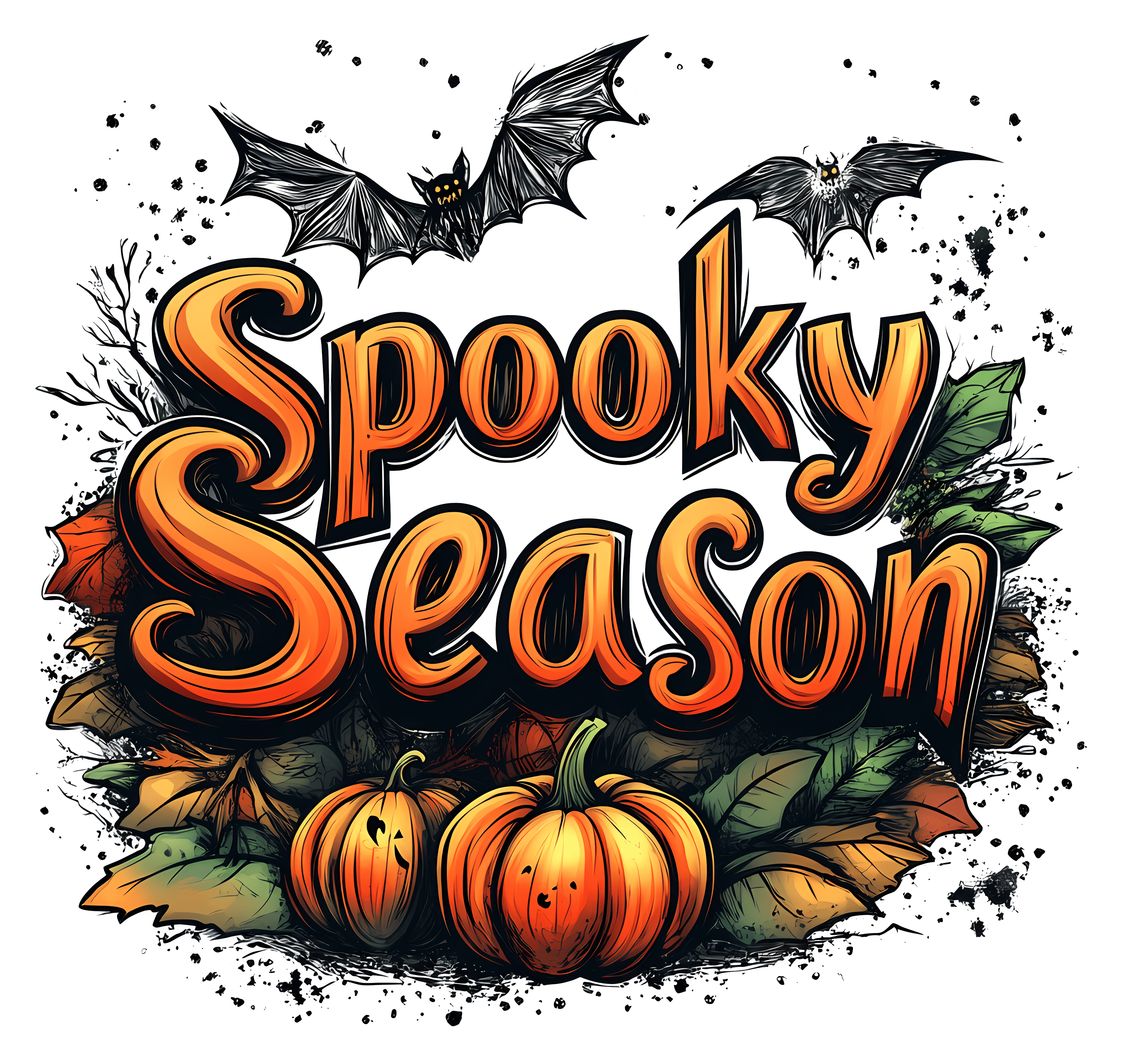 Spooky Season Halloween Typography DTF Transfer