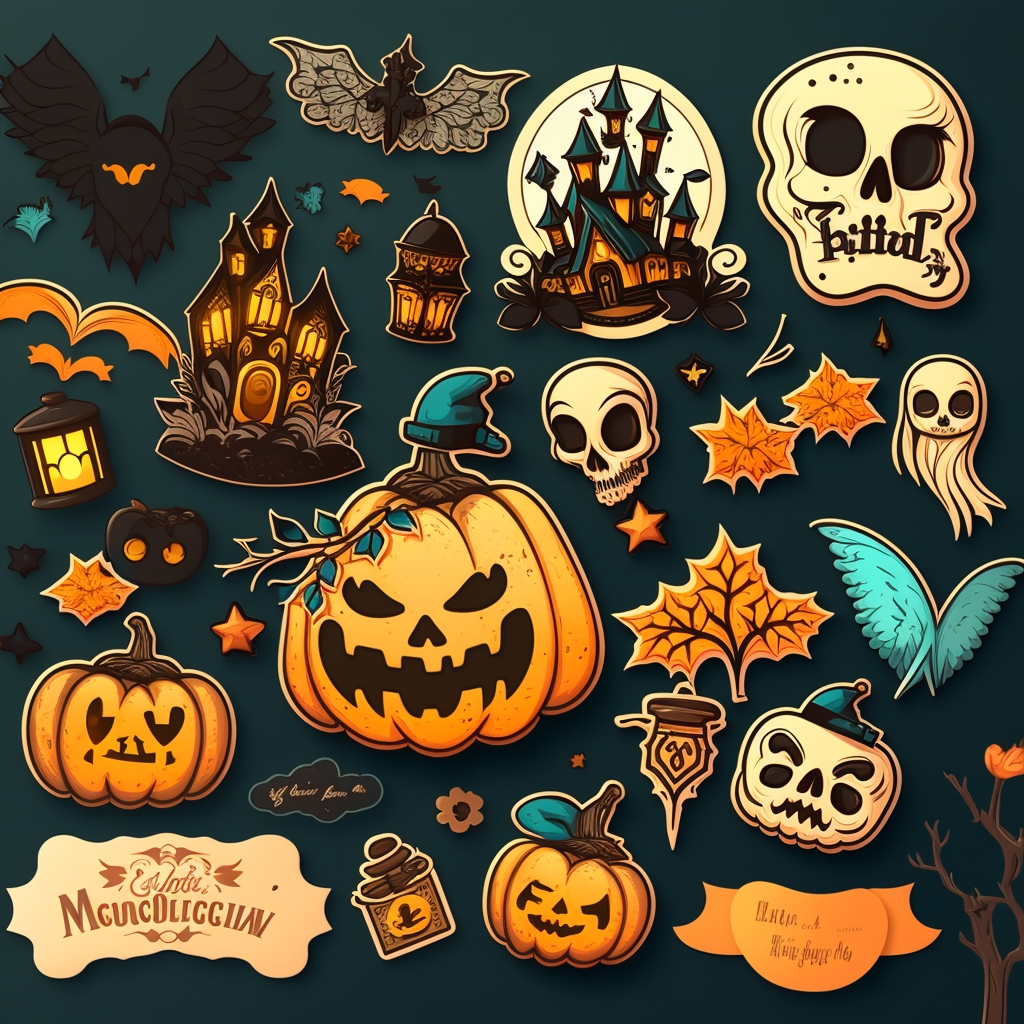 Vintage Halloween With Pumpkins DTF Transfer