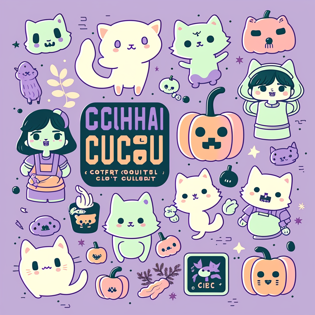 Kawaii Halloween Cats And Pumpkins Cute DTF Transfer