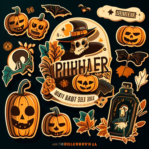 Vintage Halloween Sticker DTF Transfer