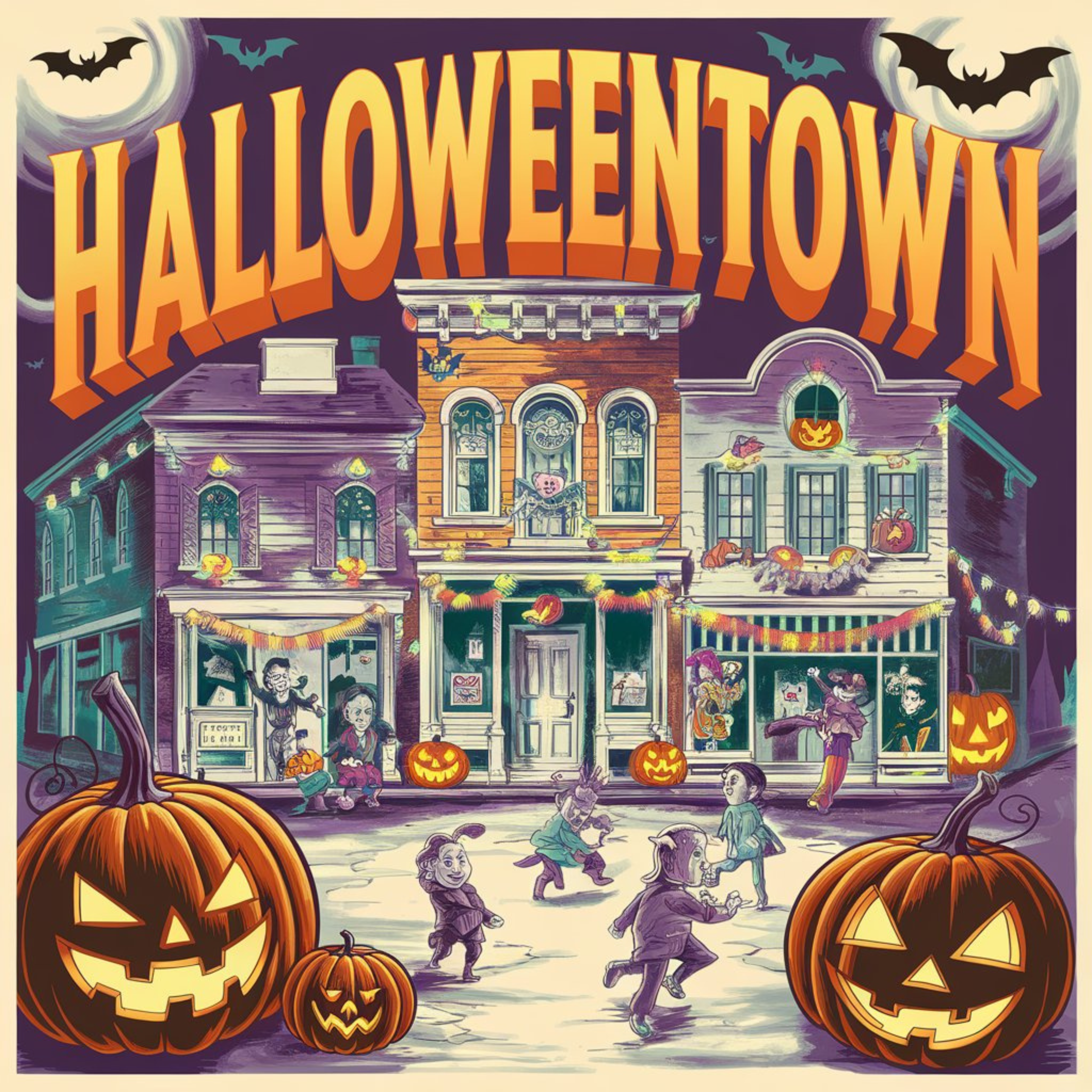 Halloween Town Pumpkin Festival DTF Transfer