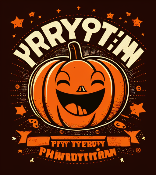 Happy Halloween Pumpkin Typography DTF Transfer