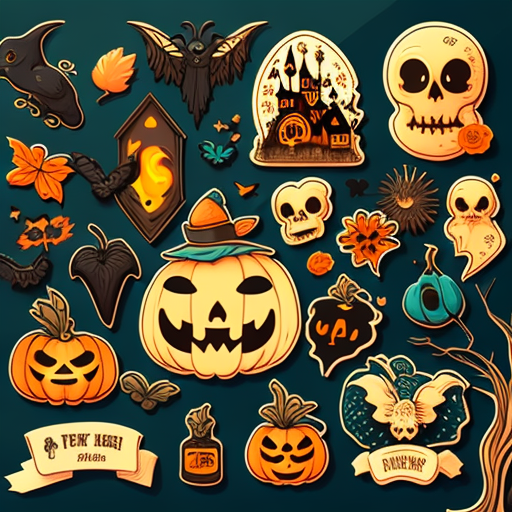 Spooky Pumpkin Autumn Icons DTF Transfer