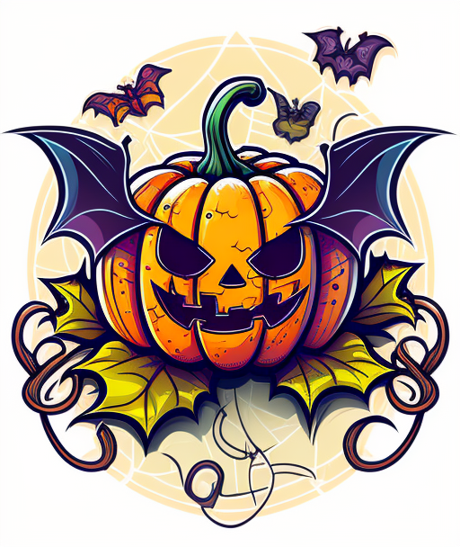 Bat Wing Jack O Lantern DTF Transfer