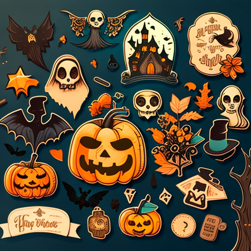 Classic Halloween Pumpkin Stickers DTF Transfer
