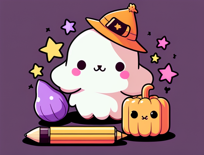 Cute Ghost School Halloween DTF Transfer