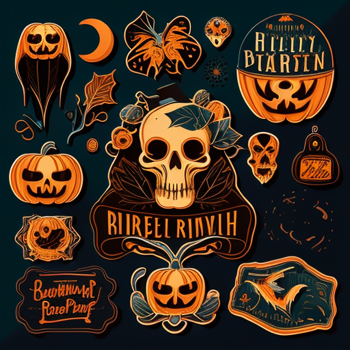 Vintage Skull Pumpkin Halloween DTF Transfer