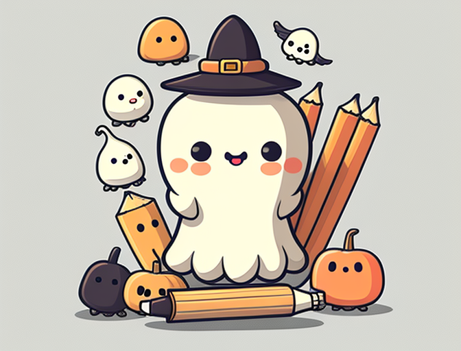 Cute Ghost School Halloween DTF Transfer