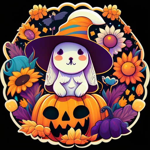 Floral Ghost Pumpkin Halloween DTF Transfer