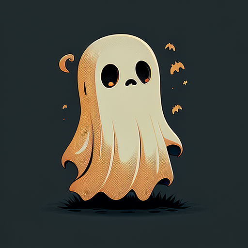 Cute Floating Halloween Ghost DTF Transfer