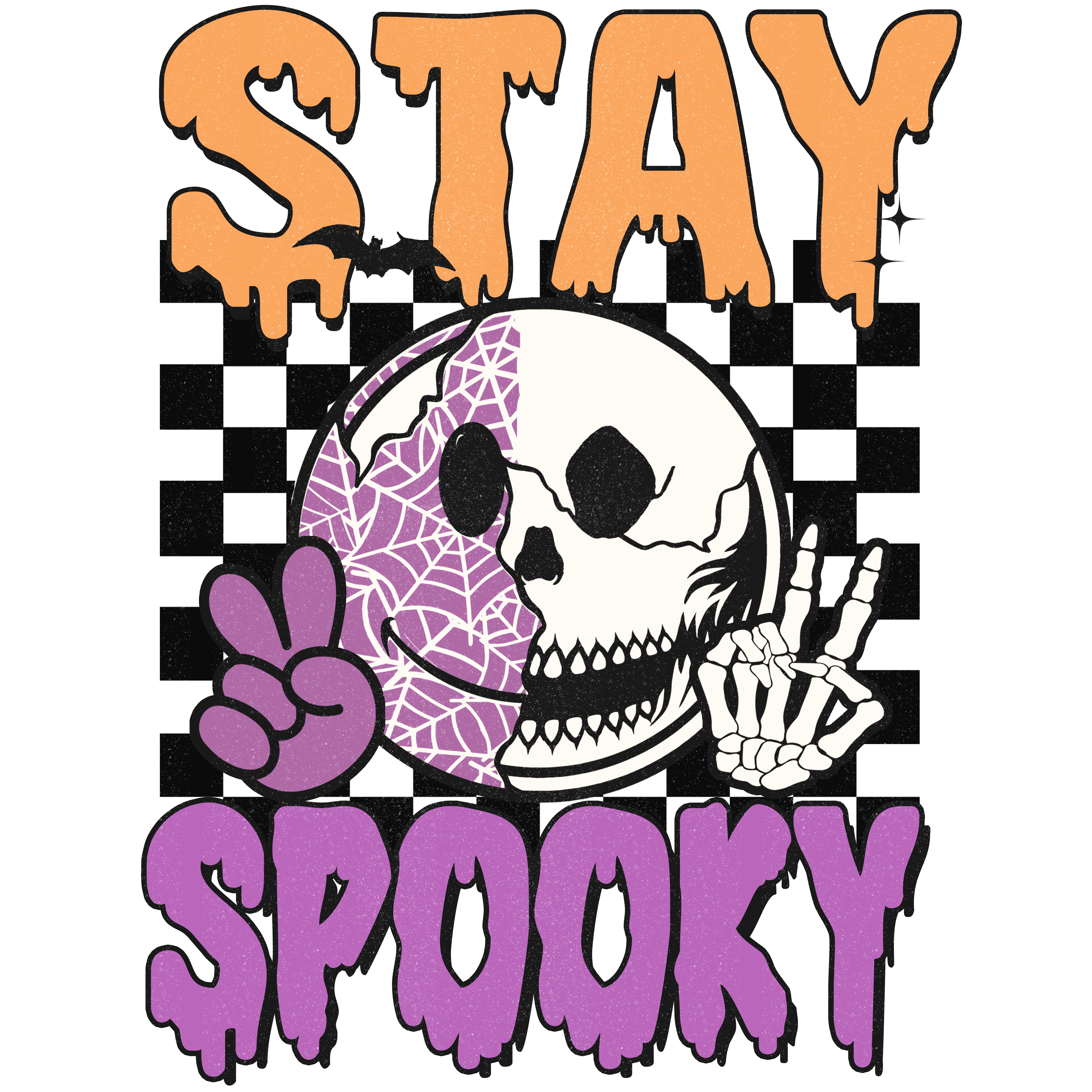 Spooky Skull Halloween DTF Transfer