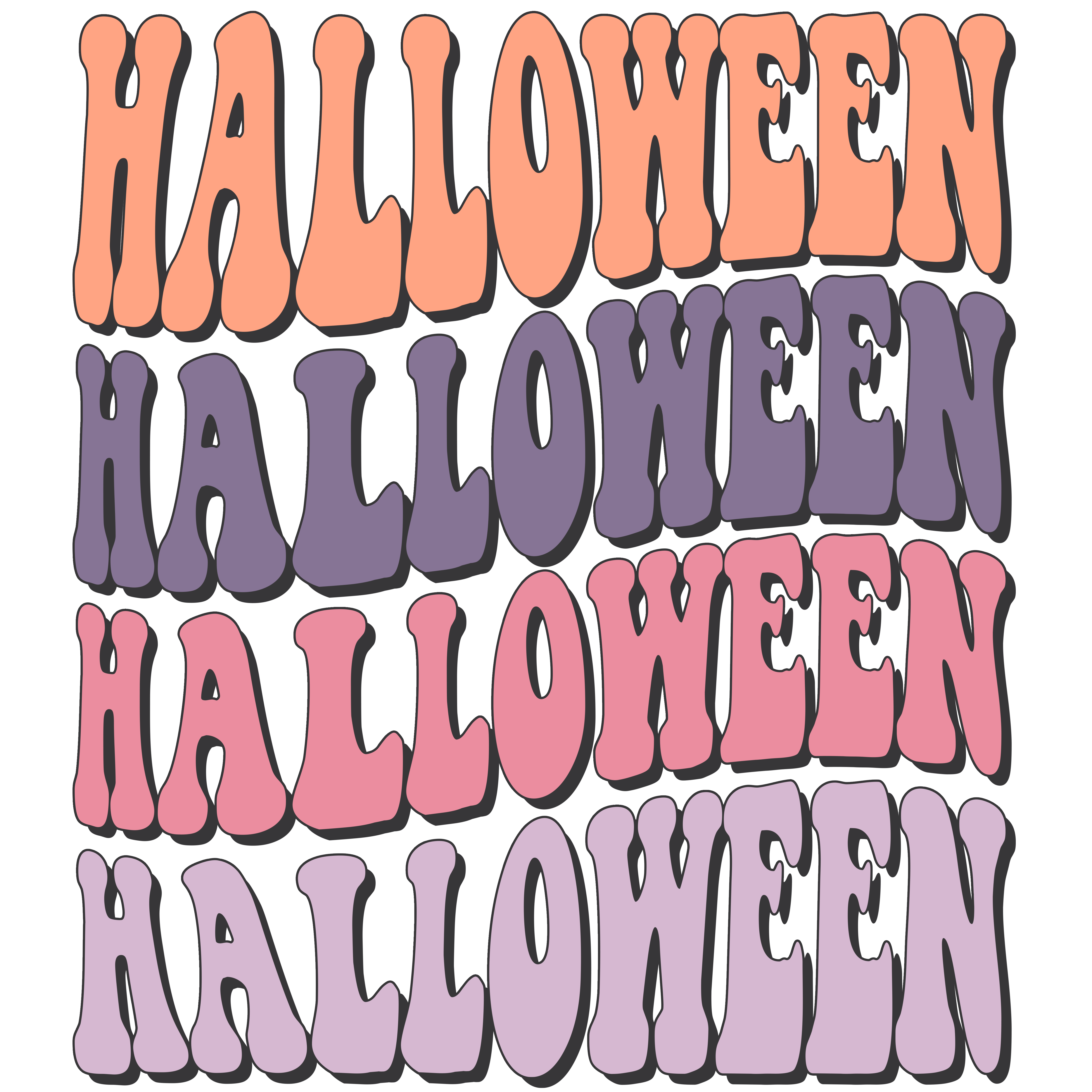Retro Halloween DTF Transfer