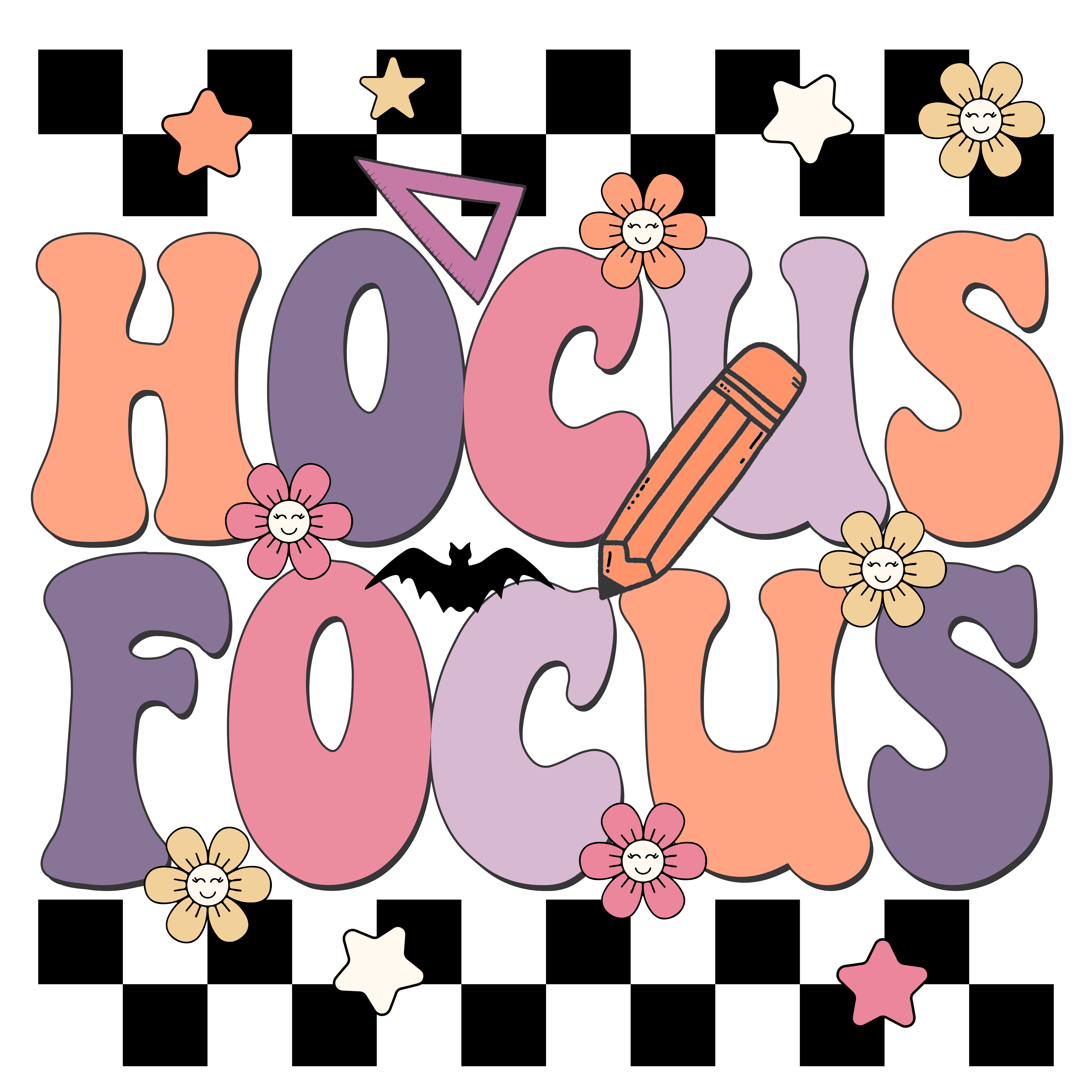 Retro Teacher Focus DTF Transfer