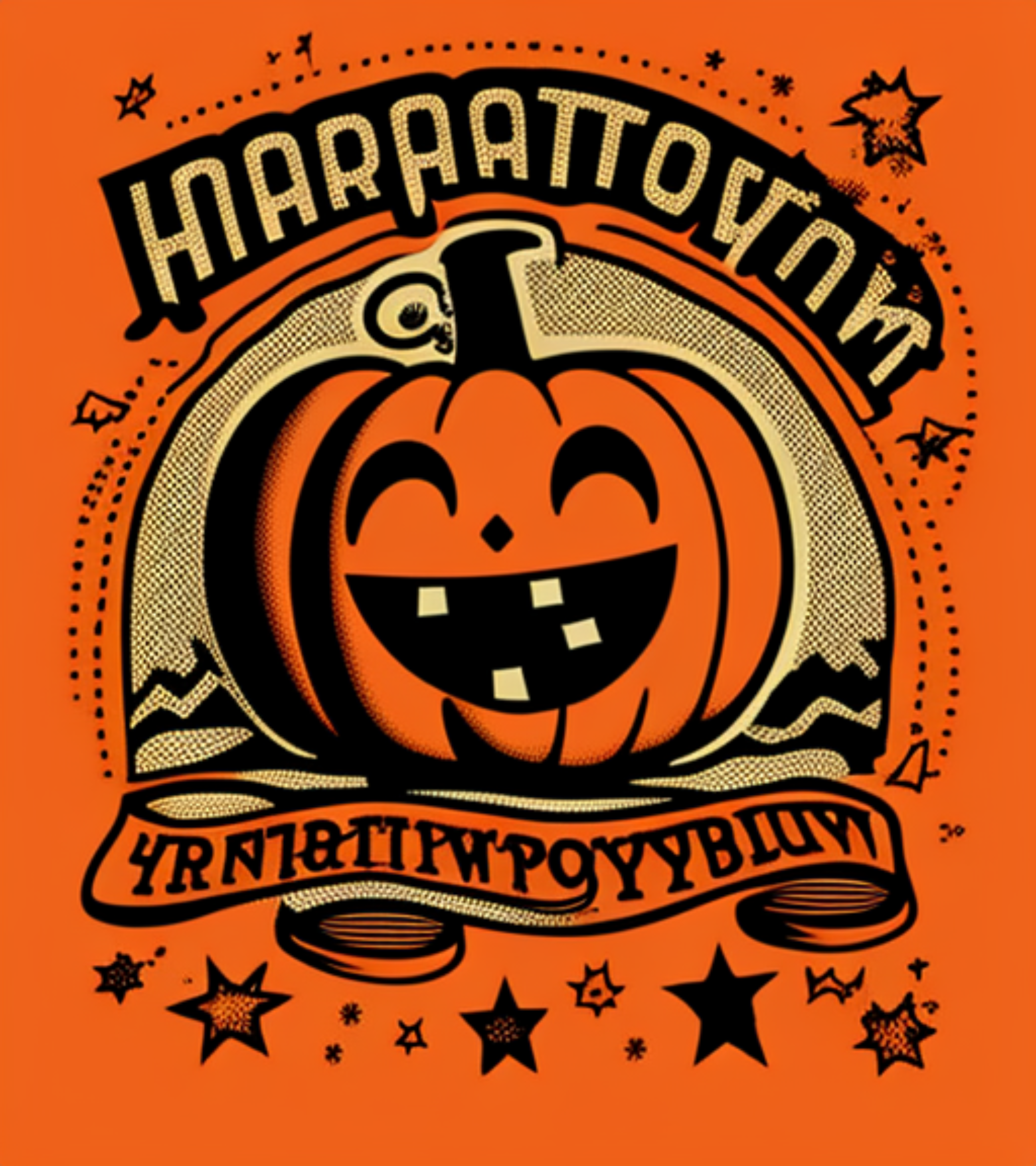 Retro Smiling Jack O Lantern Halloween DTF Transfer