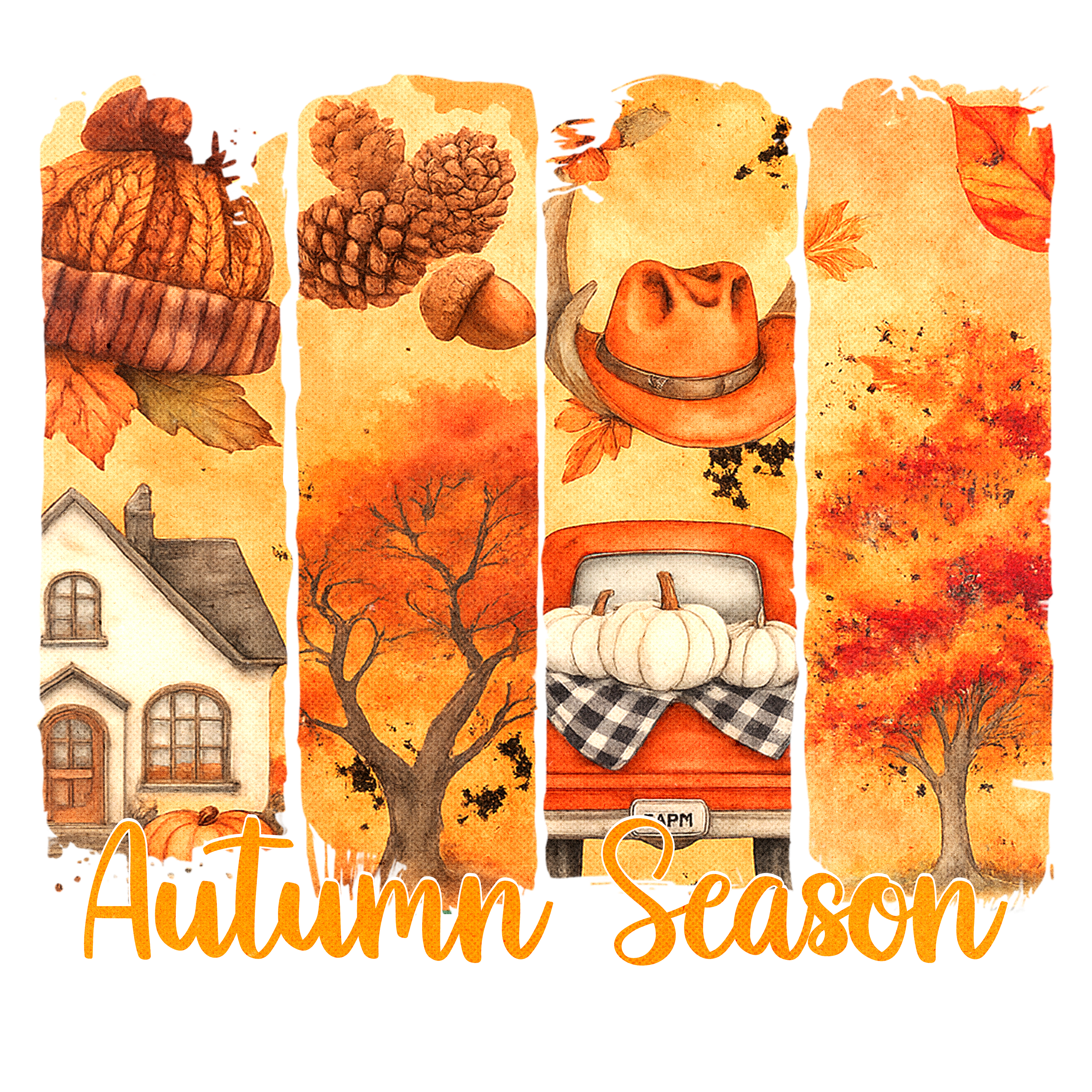 Rustic Western Autumn Season DTF Transfer